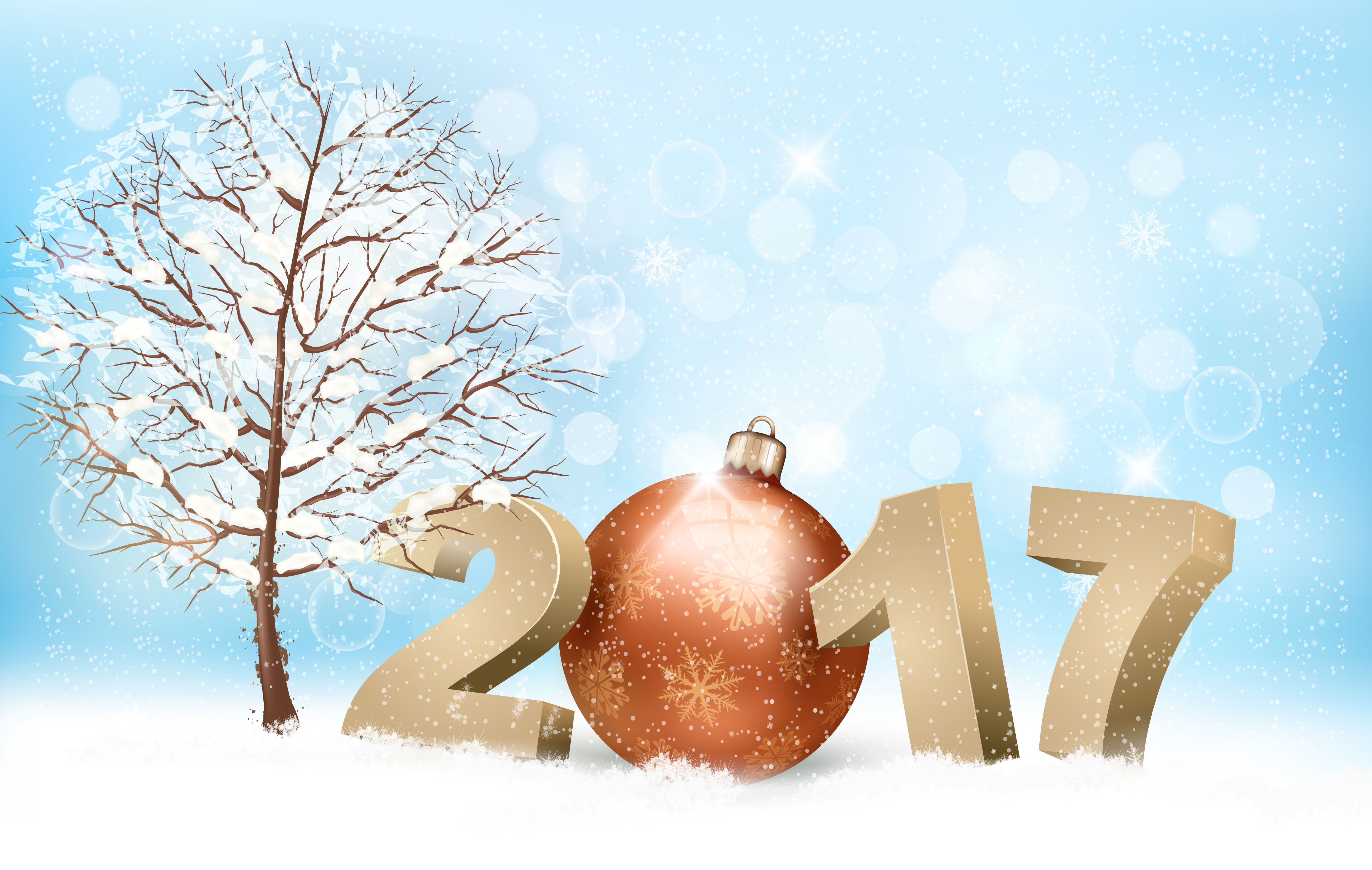 Wallpapers with the new 2017 year New Year wallpapers for 2017 happy new year on the desktop