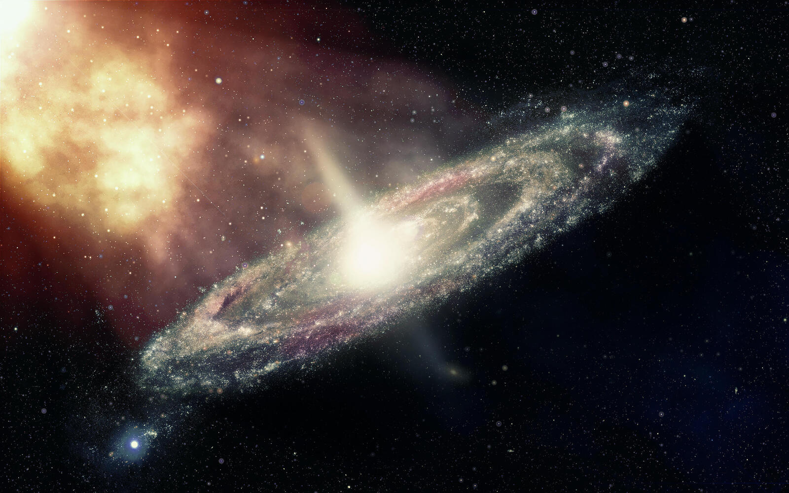 Wallpapers andromeda space galaxy on the desktop