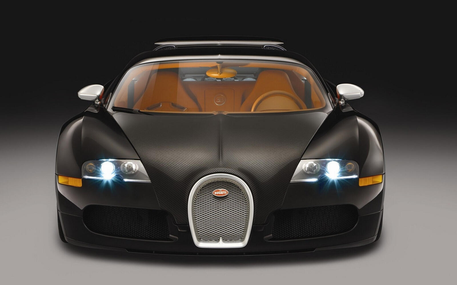 Wallpapers bugatti veyron sports car black on the desktop