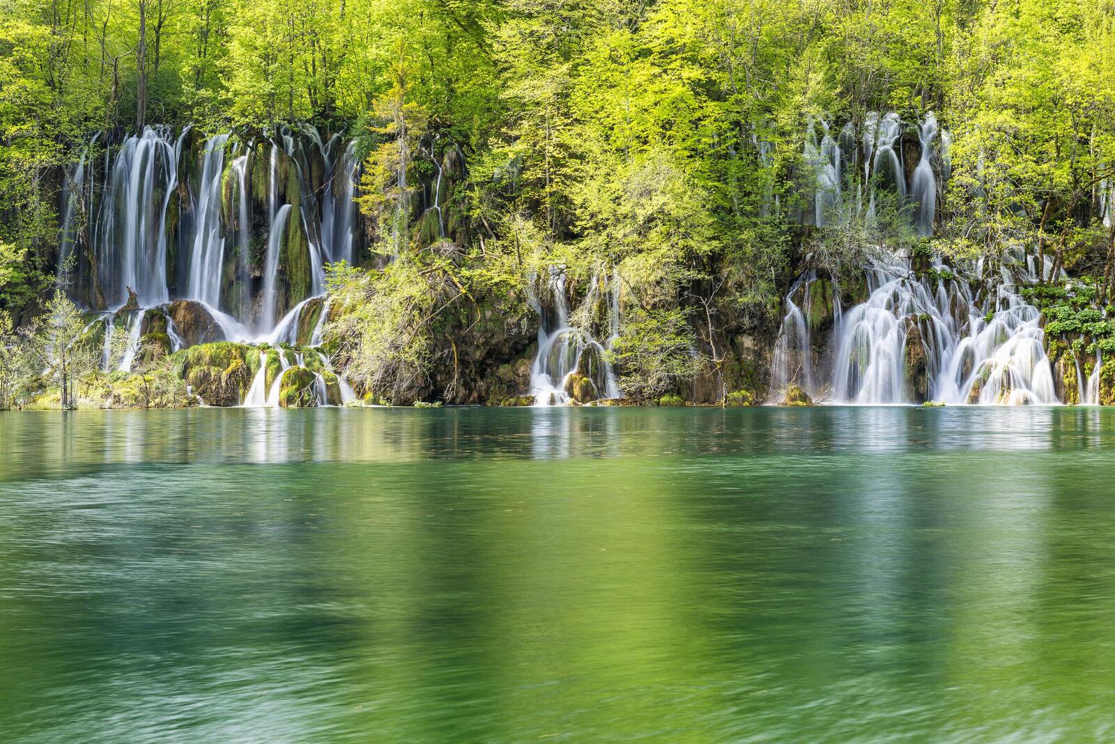 Wallpapers Plitvice Lakes National Park river waterfalls on the desktop
