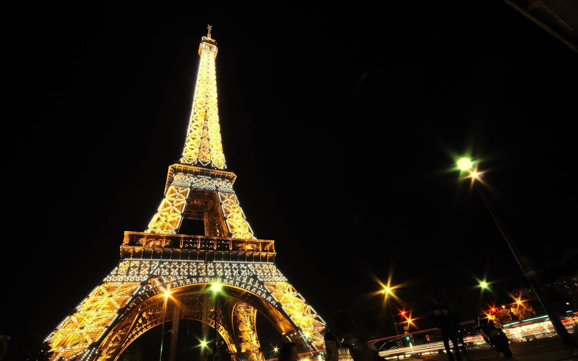 Wallpapers lights illumination Eiffel Tower on the desktop