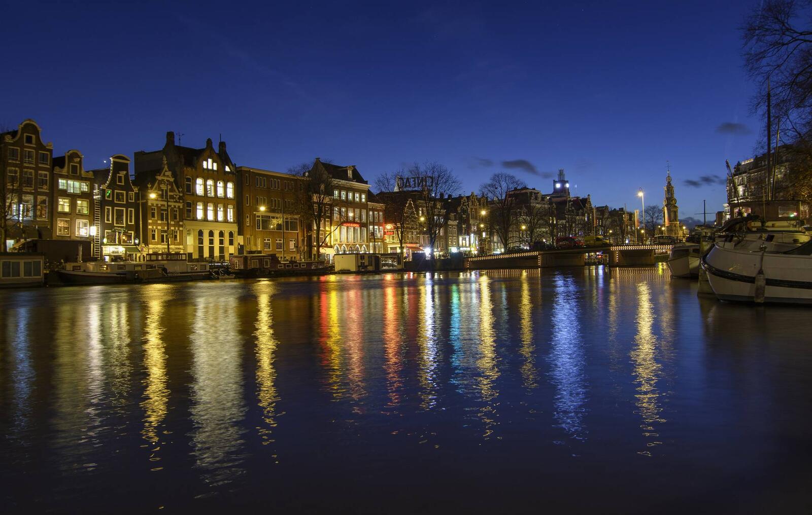 Обои Амстердам панорама город на рабочий стол