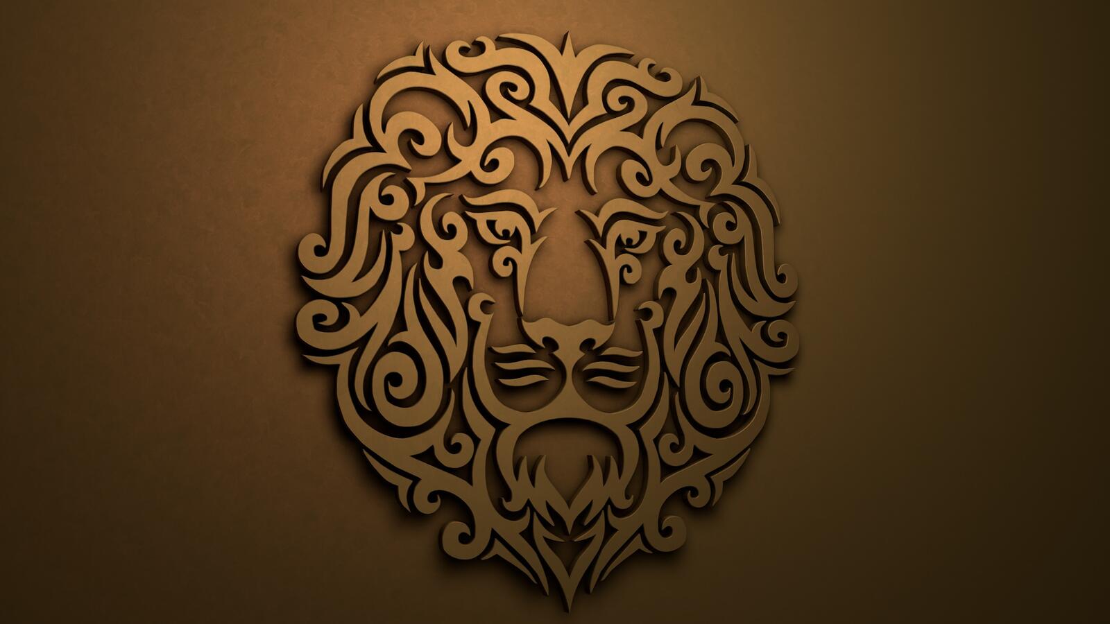 Wallpapers lion art modeling on the desktop