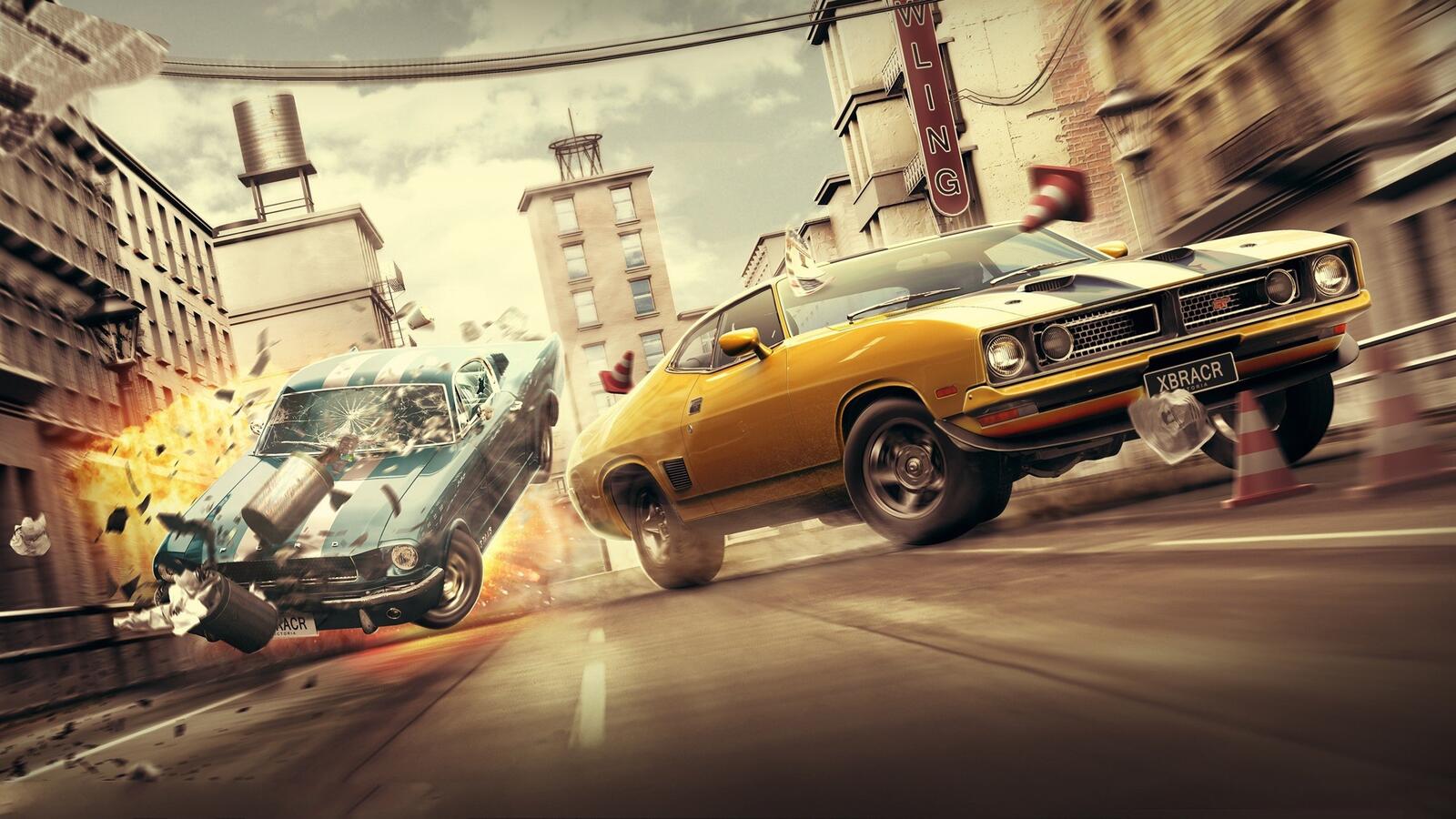 Wallpapers cars race city on the desktop