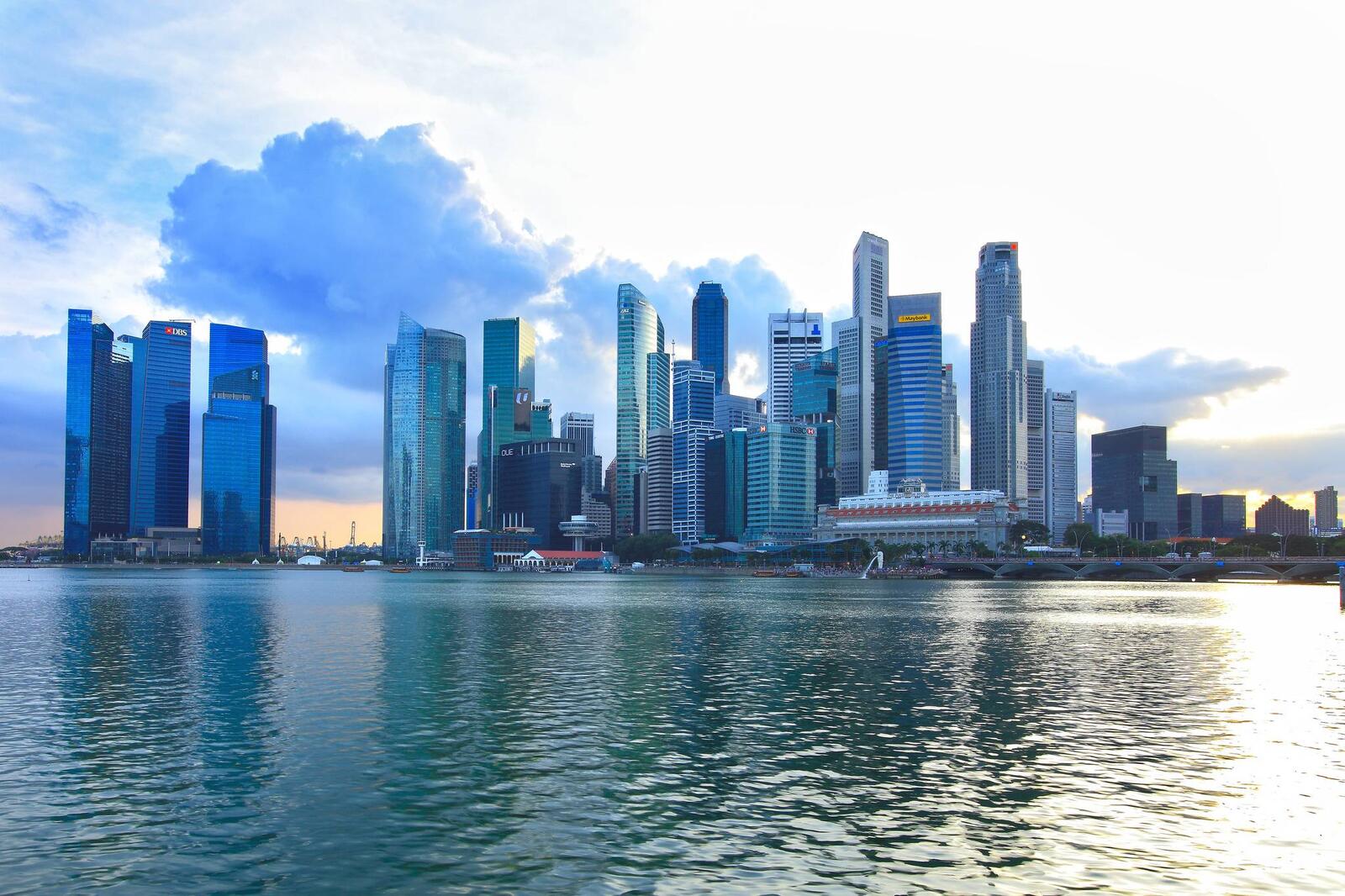 Обои Сингапур день небоскребы на рабочий стол