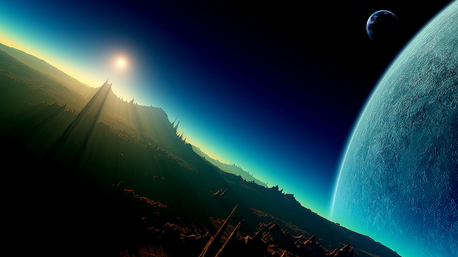 Wallpapers sun planet unknown worlds on the desktop