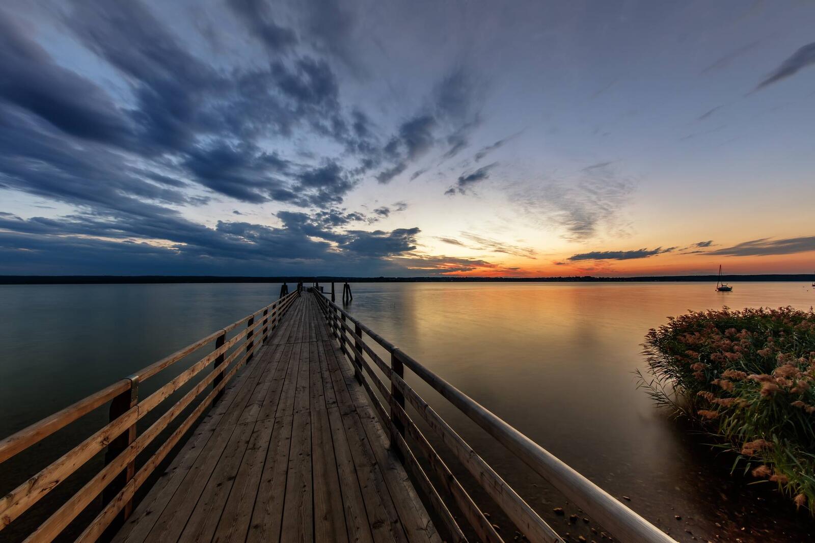 Wallpapers Lake Ammersee Bavaria Germany on the desktop