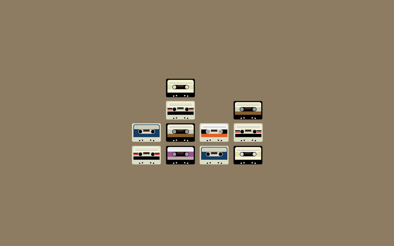 Wallpapers audio cassettes music background gray on the desktop