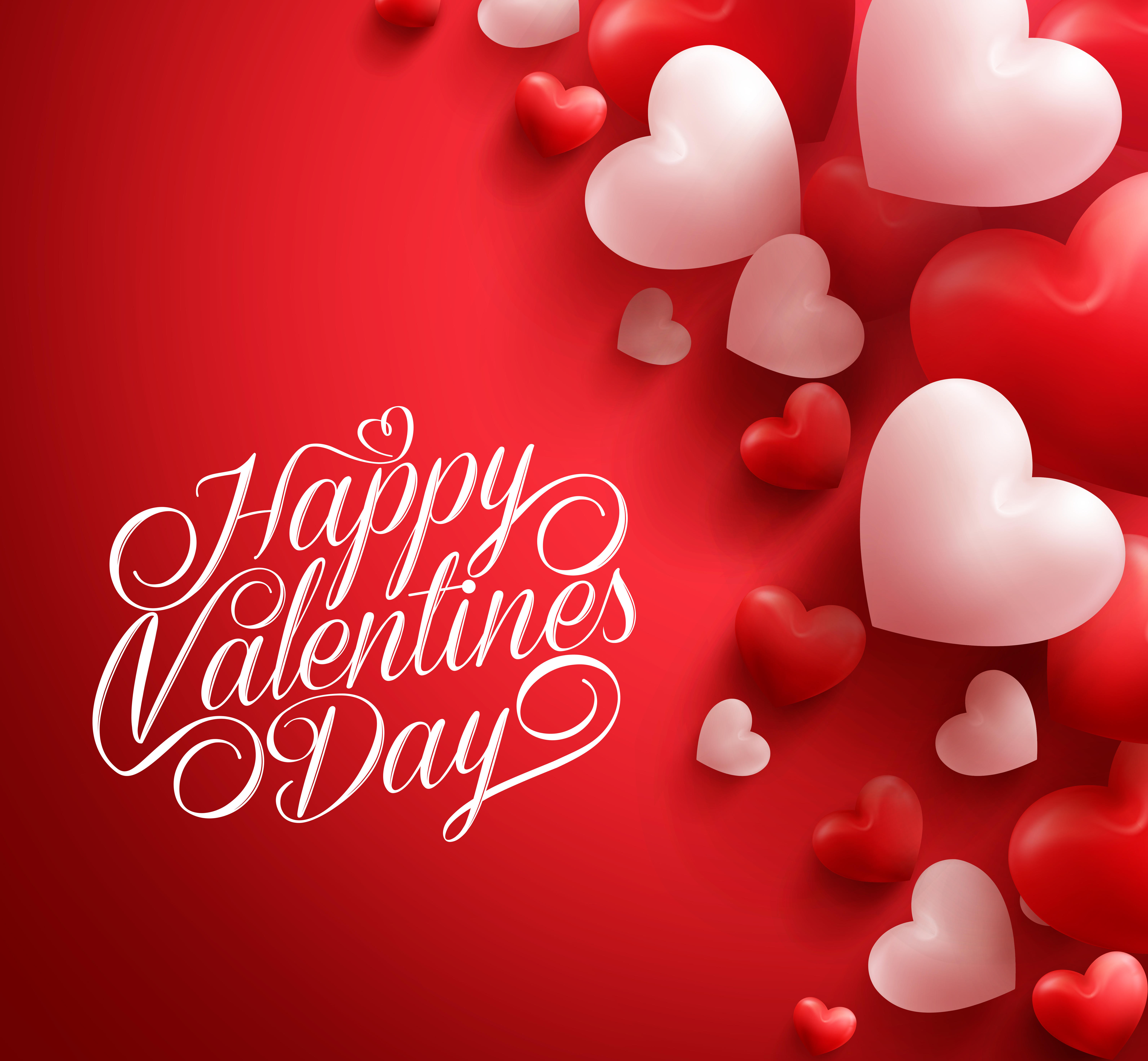 Обои романтические сердца День святого Валентина с днём всех влюблённых на рабочий стол