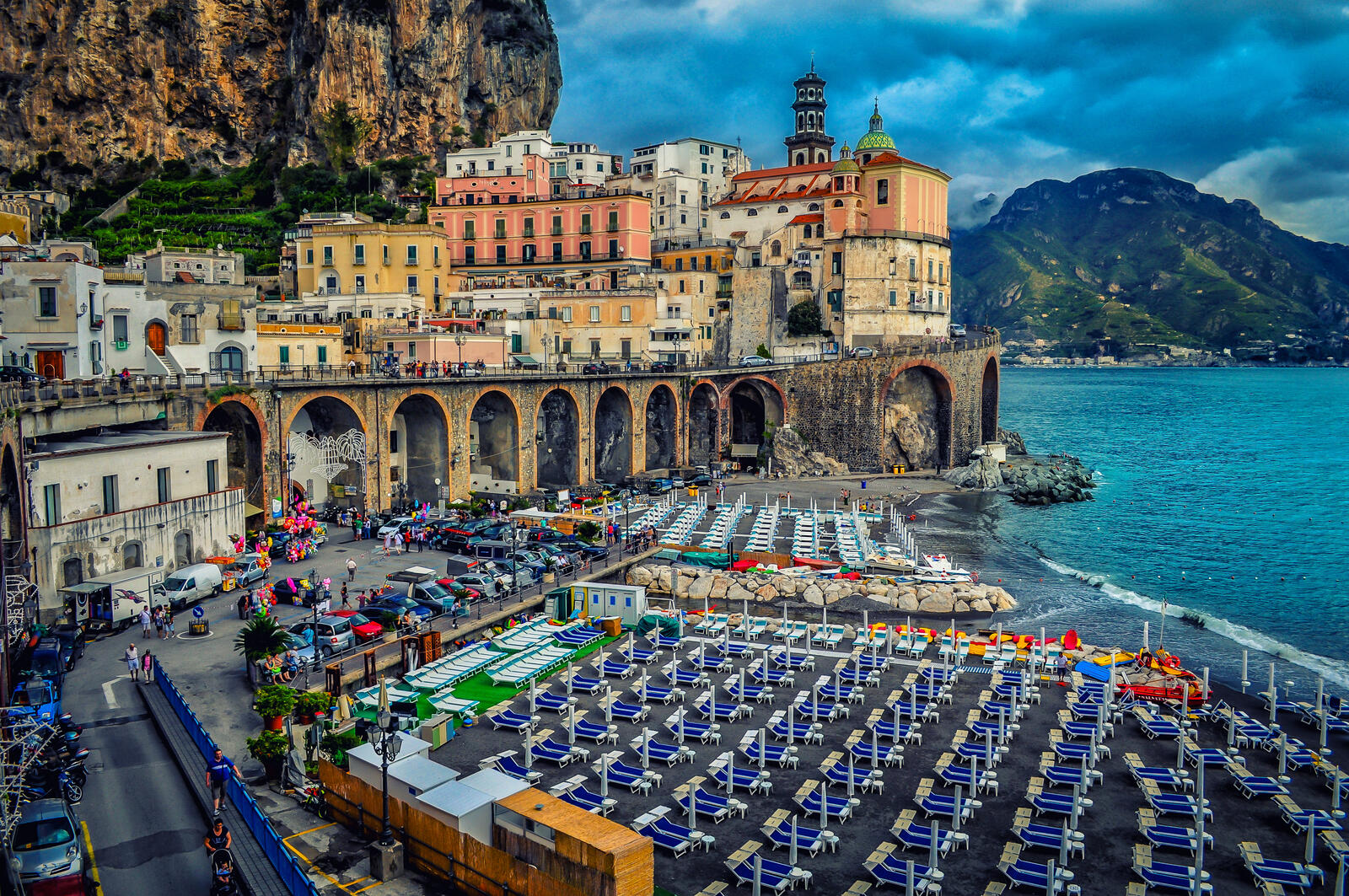 Wallpapers Amalfi Coast sea Italy on the desktop