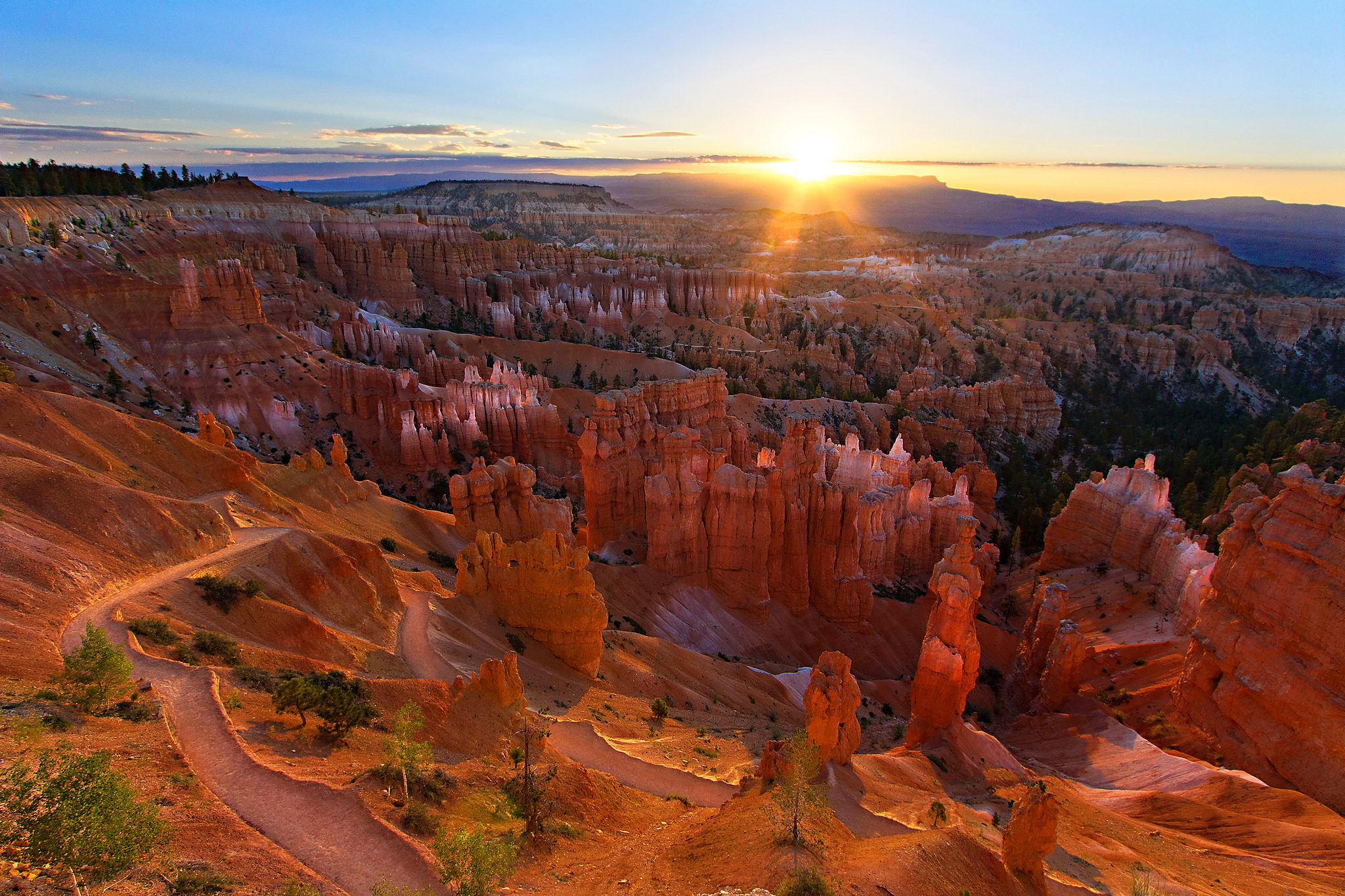 Wallpapers Bryce Canyon National Park Utah sunset on the desktop