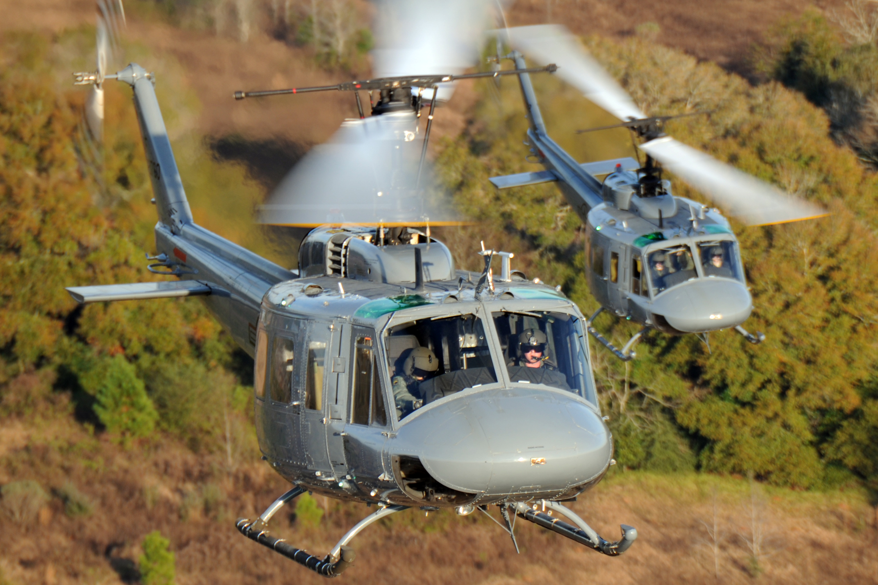 Wallpapers helicopters Iroquois pilots on the desktop