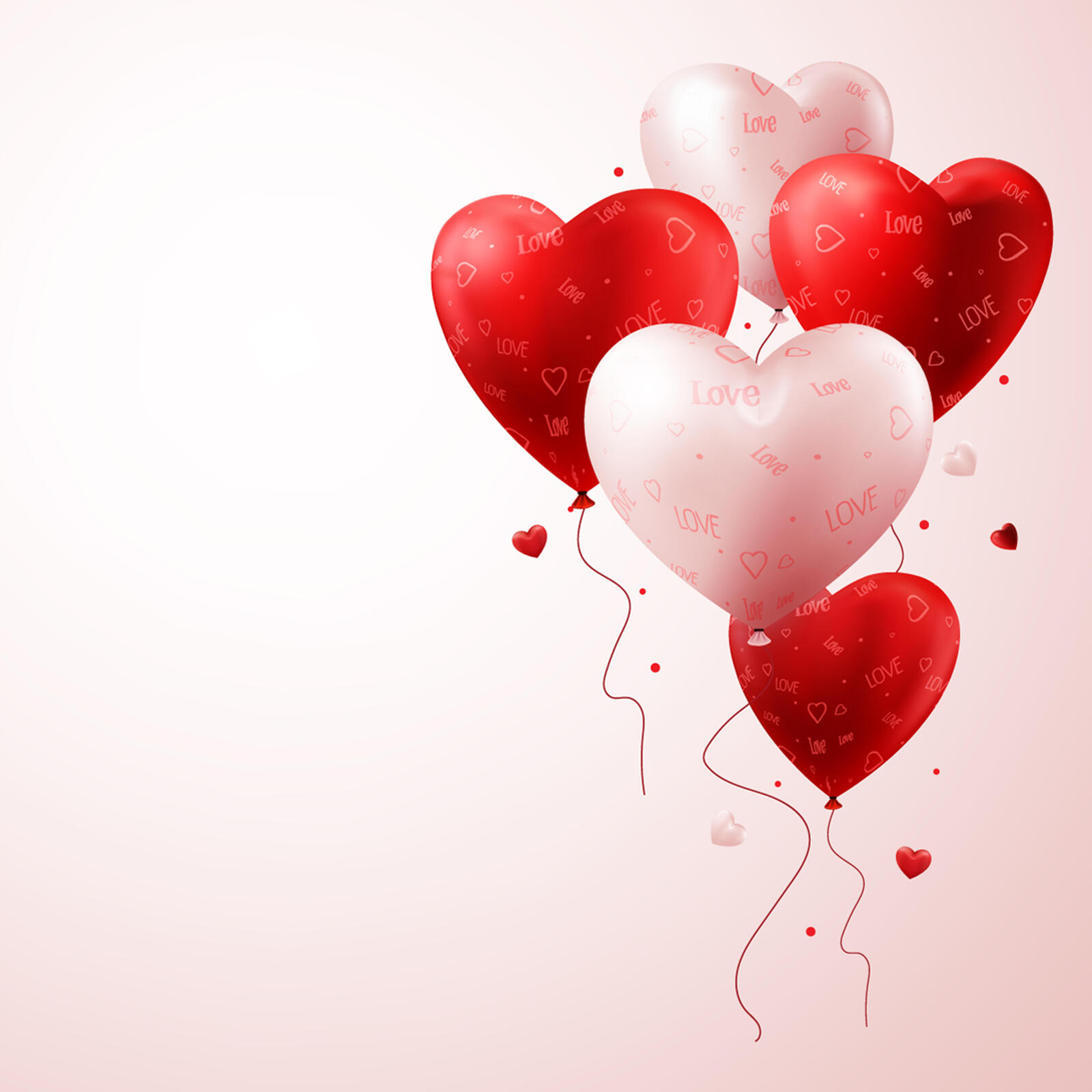Обои валентинки день влюбленных романтические сердца на рабочий стол