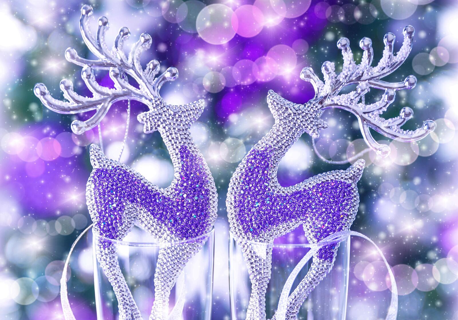 Wallpapers new year wallpapers deer new year on the desktop