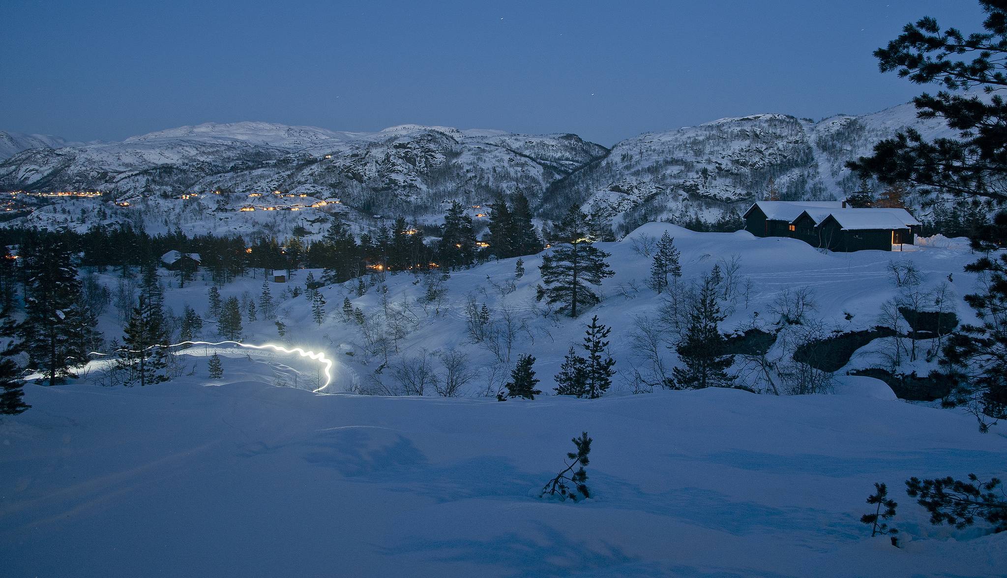 Обои горы зима Норвегия на рабочий стол