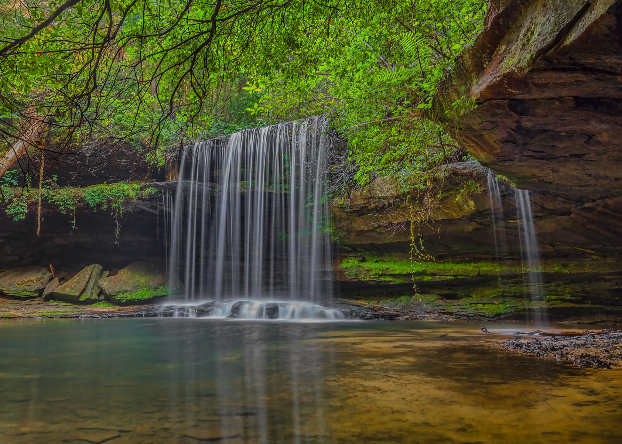Wallpapers Upper Caney Creek Falls Bankhead National Forest Northwest Alabama waterfall on the desktop