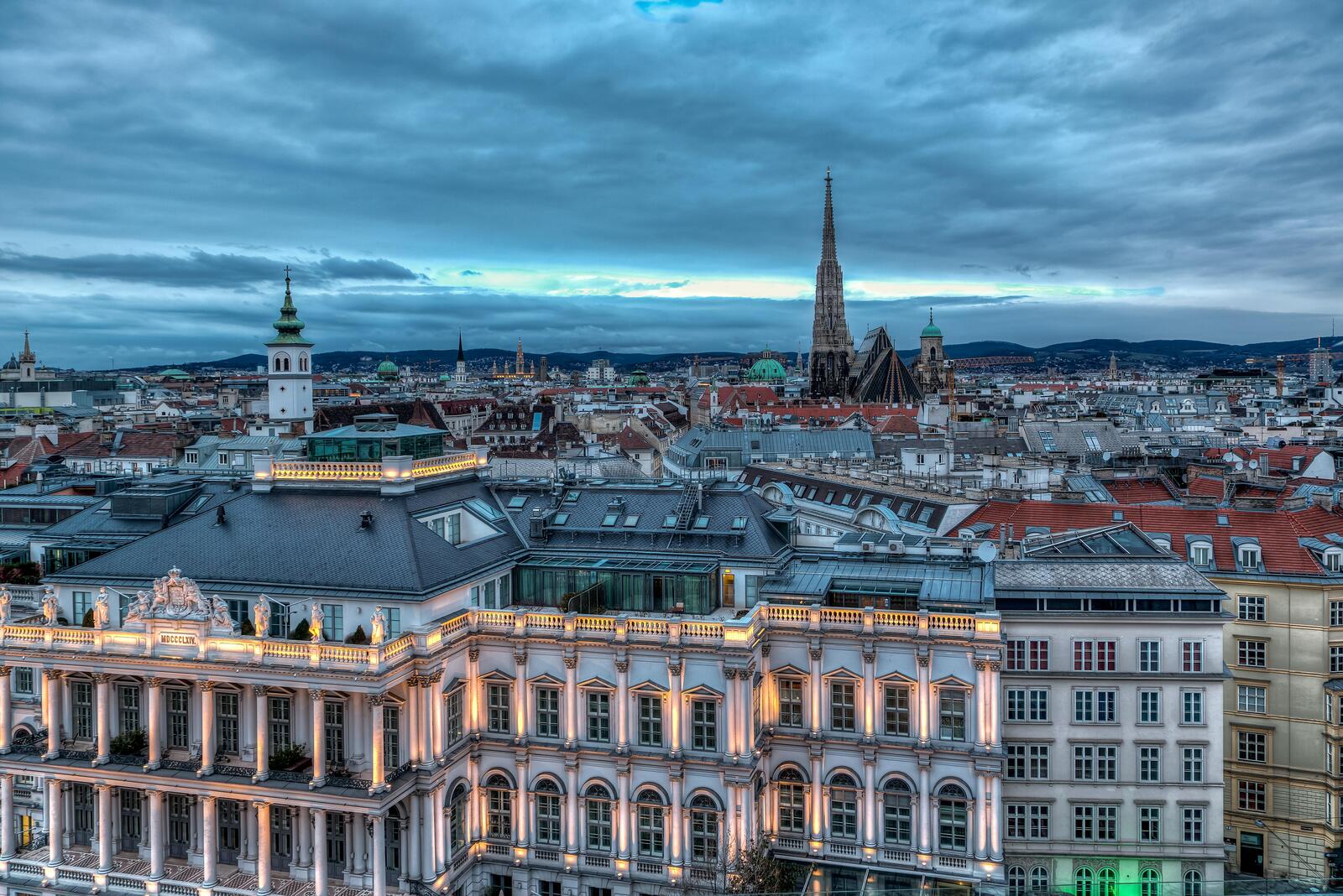 桌面上的壁纸维也纳 城市 鸟瞰图