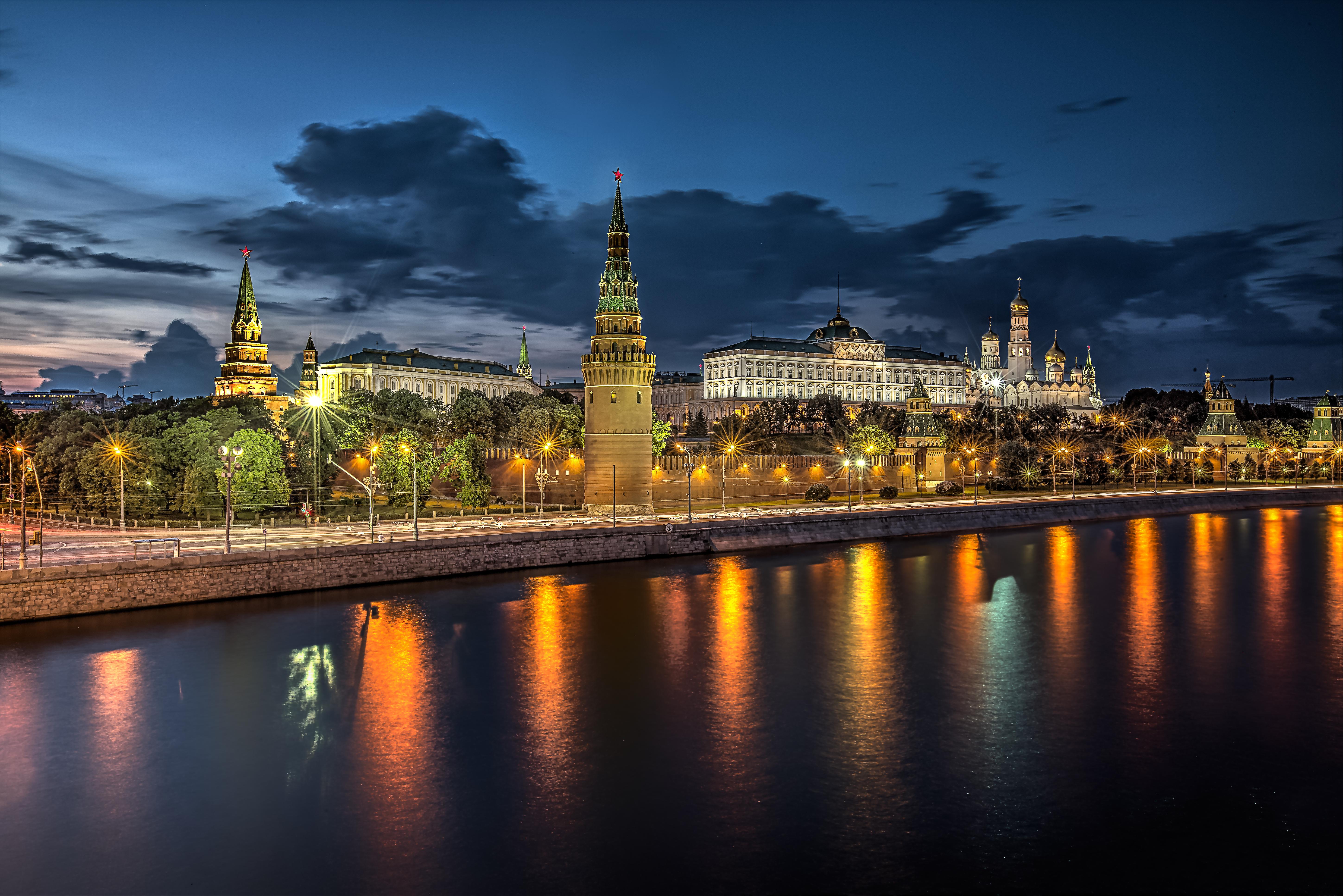 страны архитектура ночь Москва Россия бесплатно