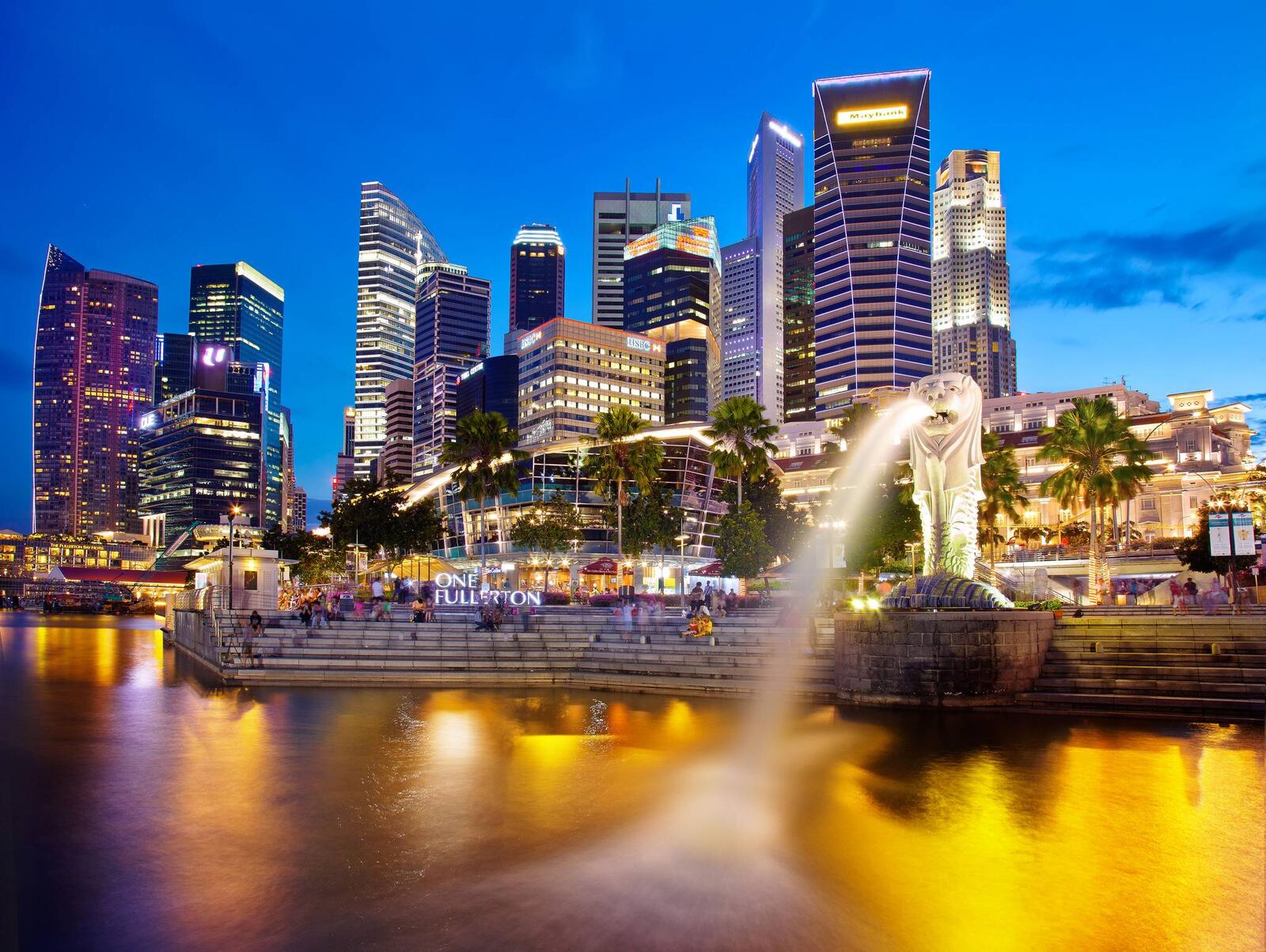 Обои Сингапур небоскребы высотки на рабочий стол