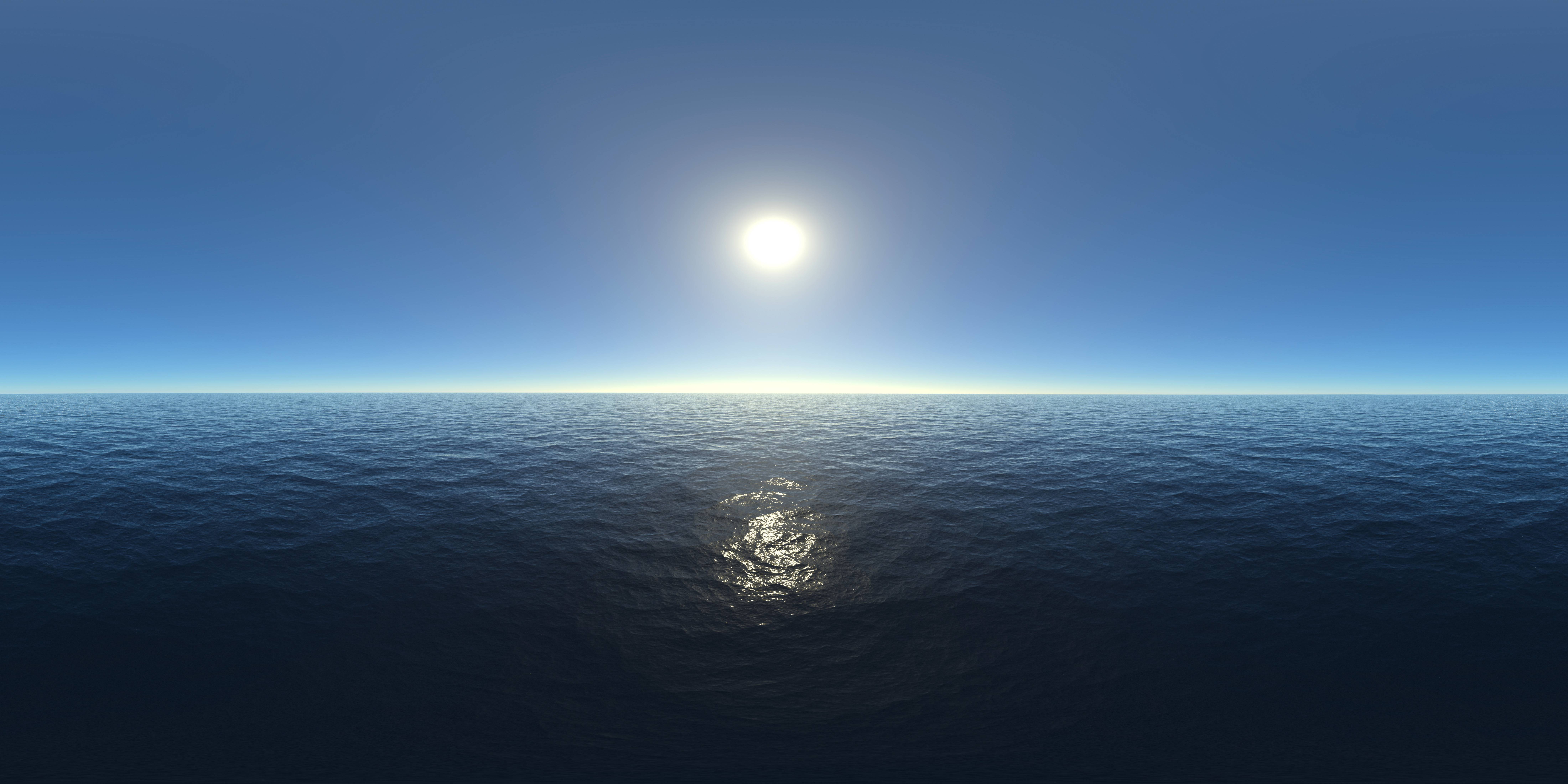 Wallpapers the ocean the sun graphics on the desktop