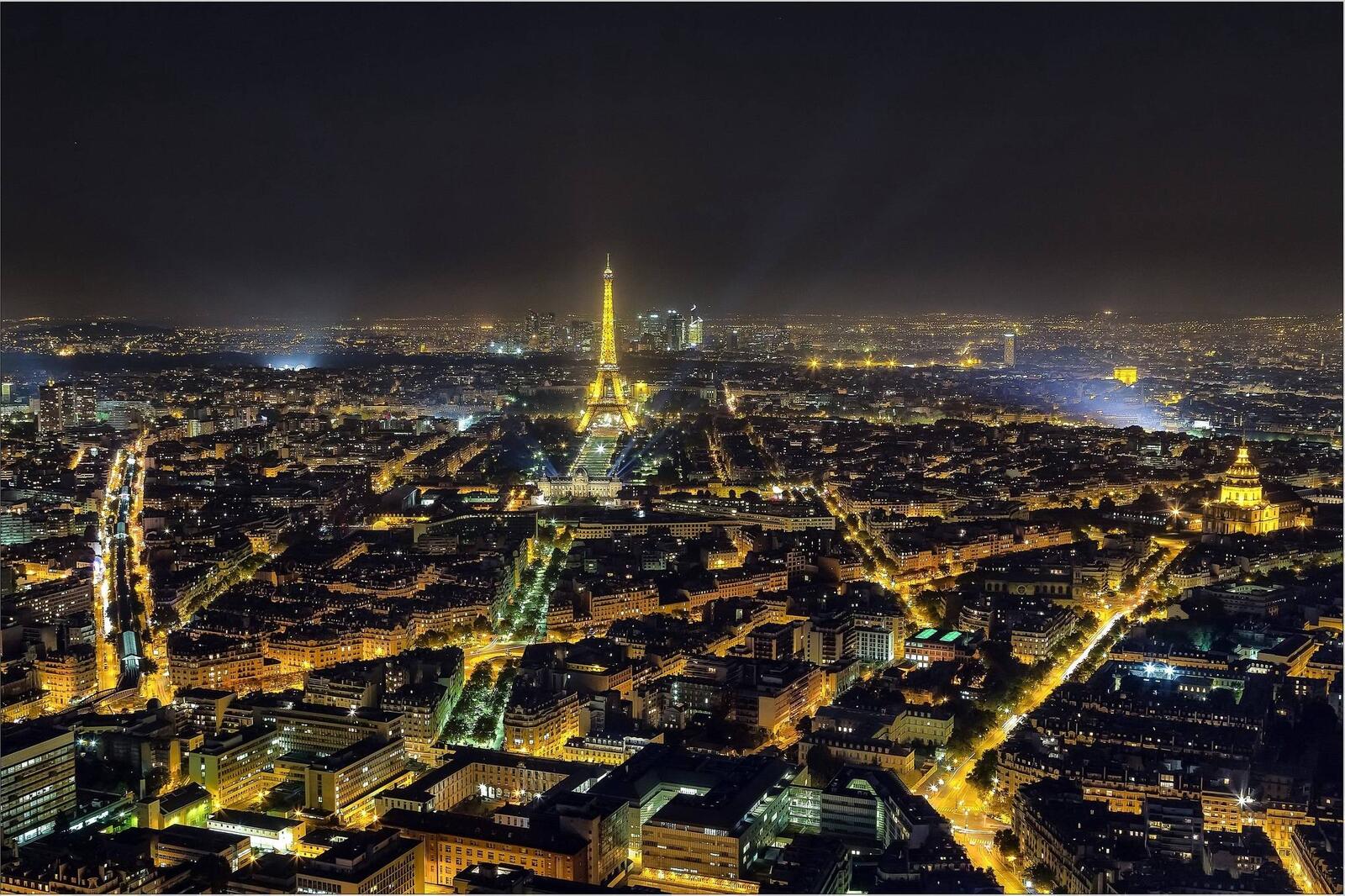 Wallpapers Eiffel Tower night city cityscape on the desktop