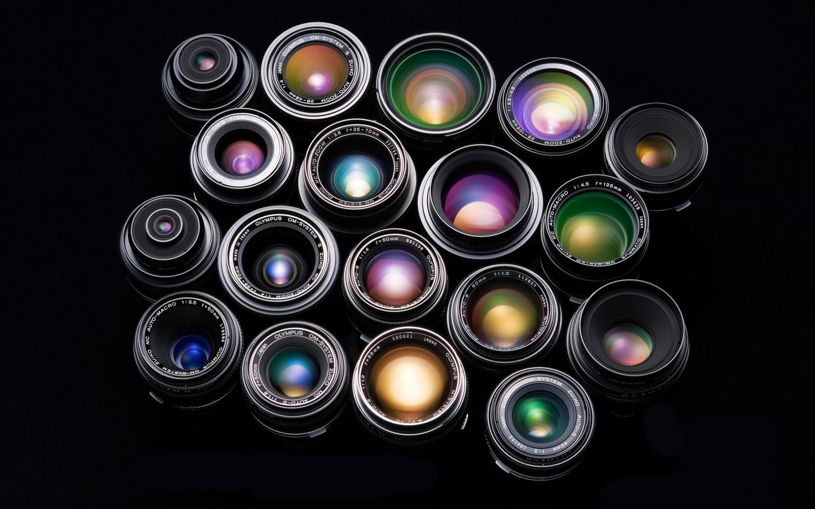 Wallpapers lenses for a camera different on the desktop