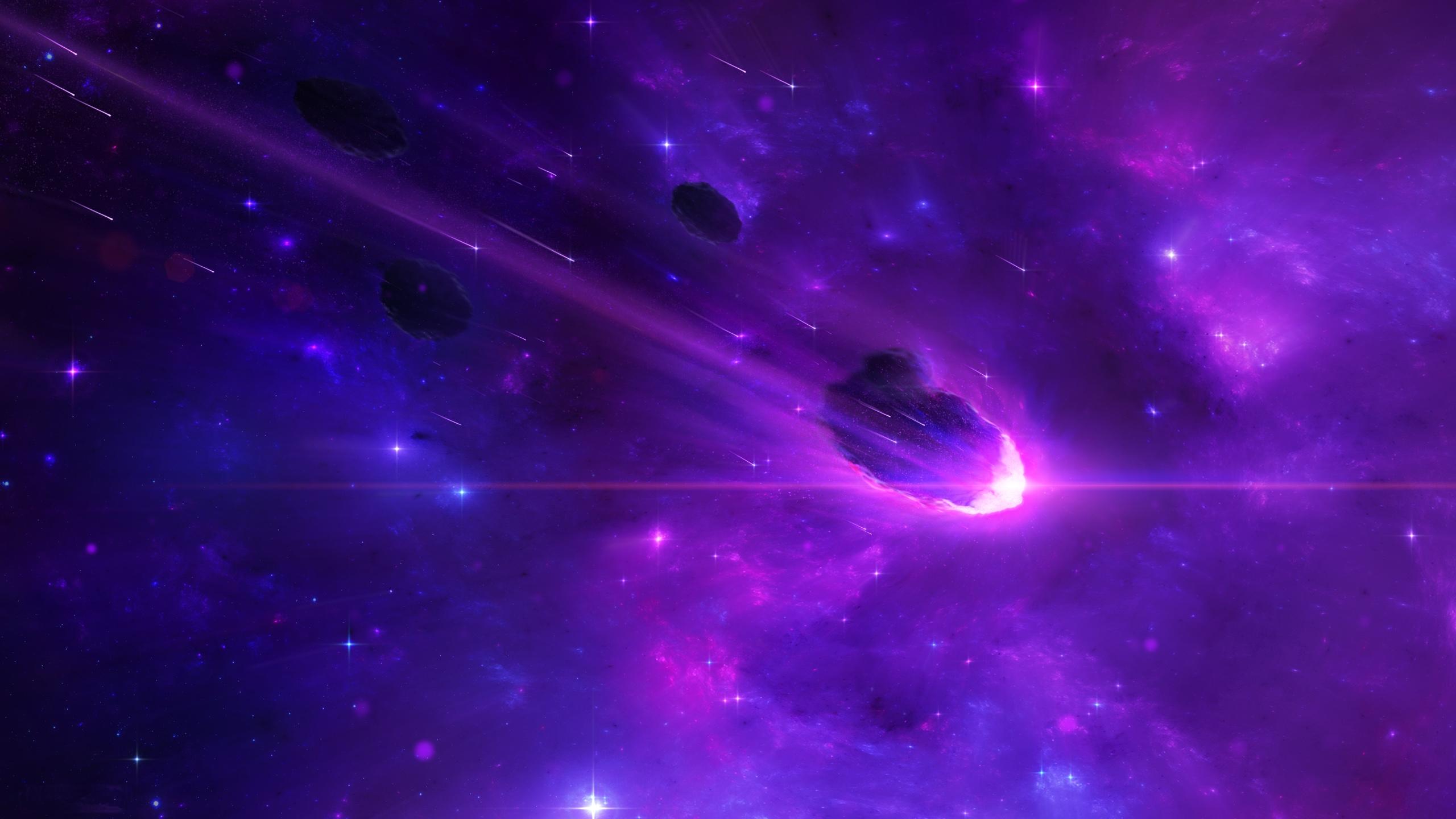 Обои фиолетовый вселенная вакуум на рабочий стол