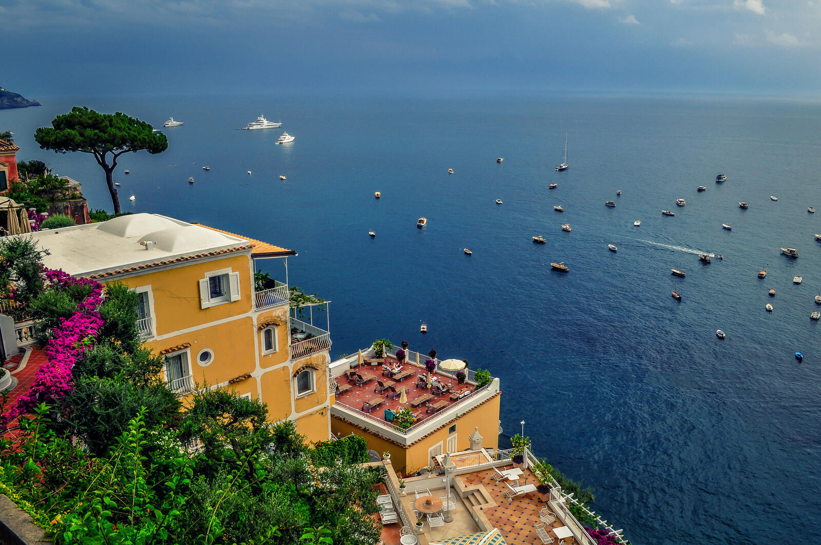 Wallpapers Amalfi Coast sea boats on the desktop