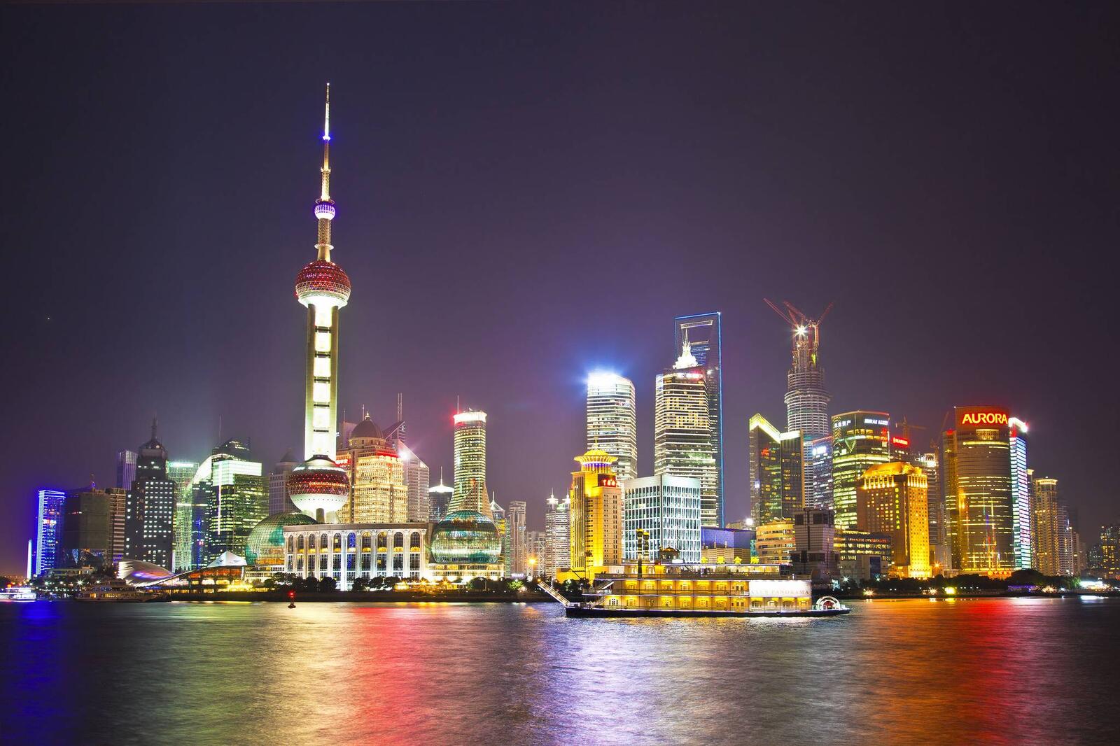 Wallpapers shanghai China evening on the desktop