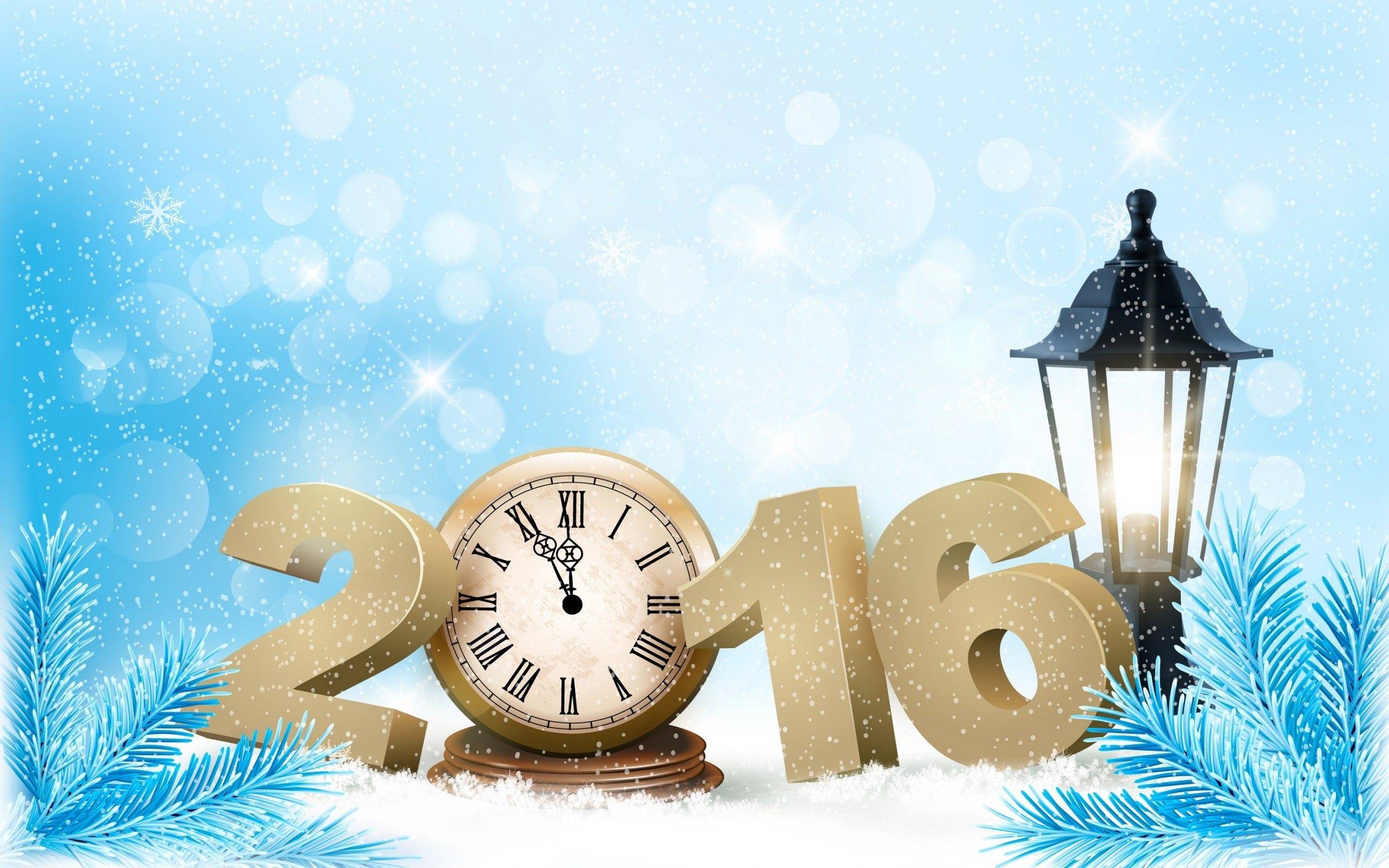 Wallpapers new year picture 2016 alarm clock on the desktop