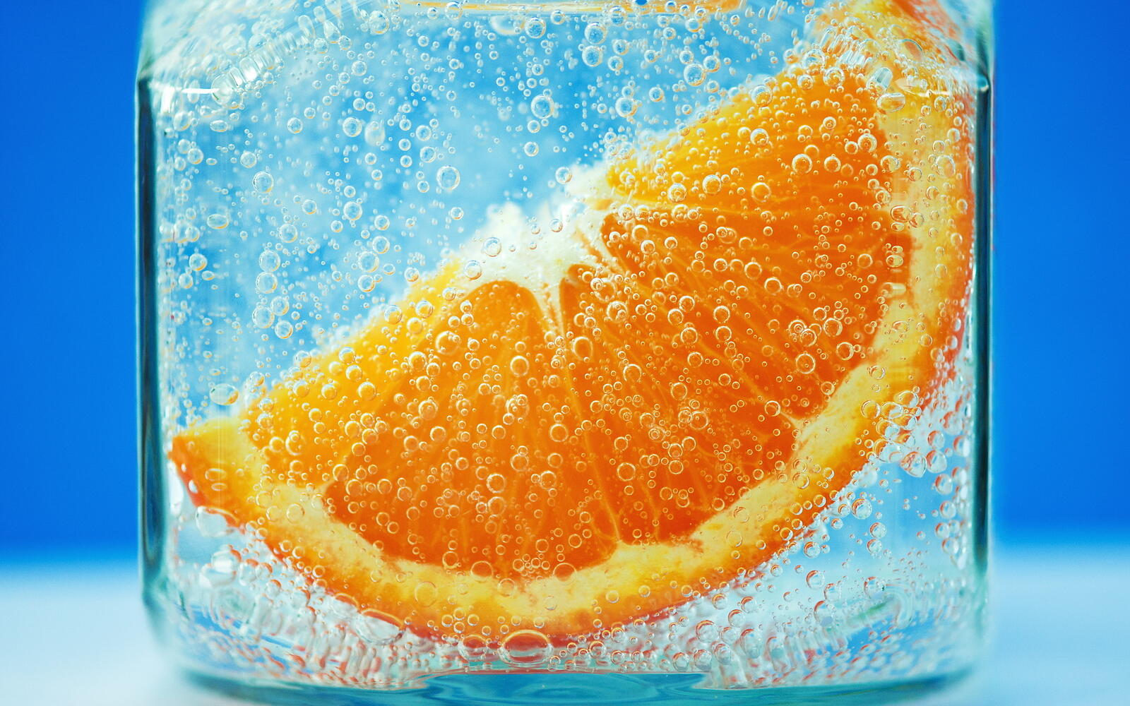 Wallpapers ice bubbles orange on the desktop