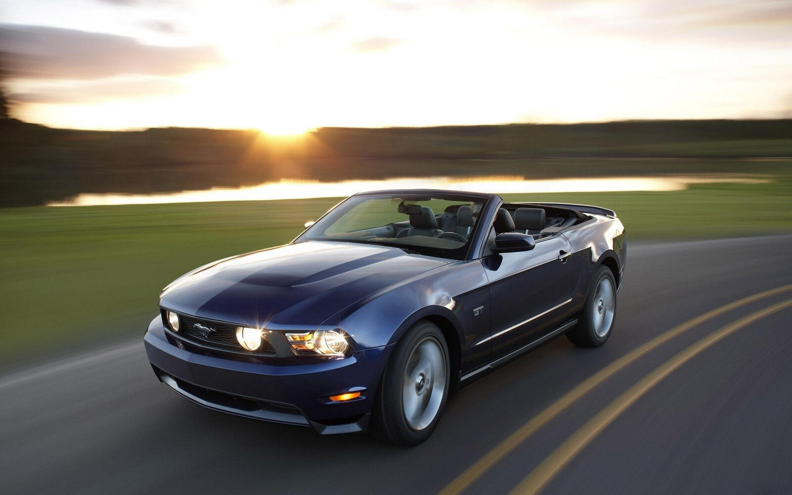 Wallpapers Ford Mustang Convertible Headlights on the desktop