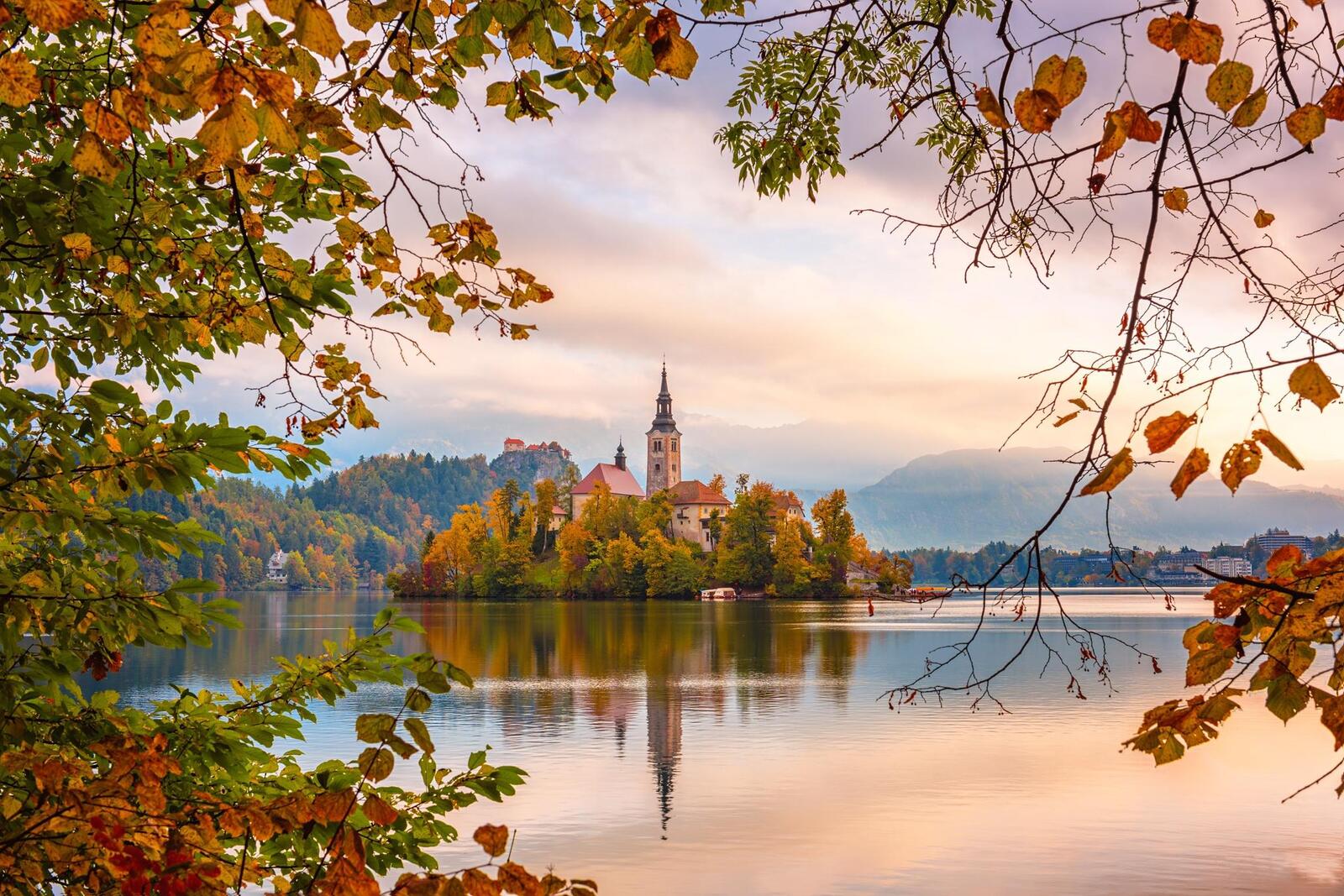 Wallpapers Slovenia landscapes Lake Bled on the desktop