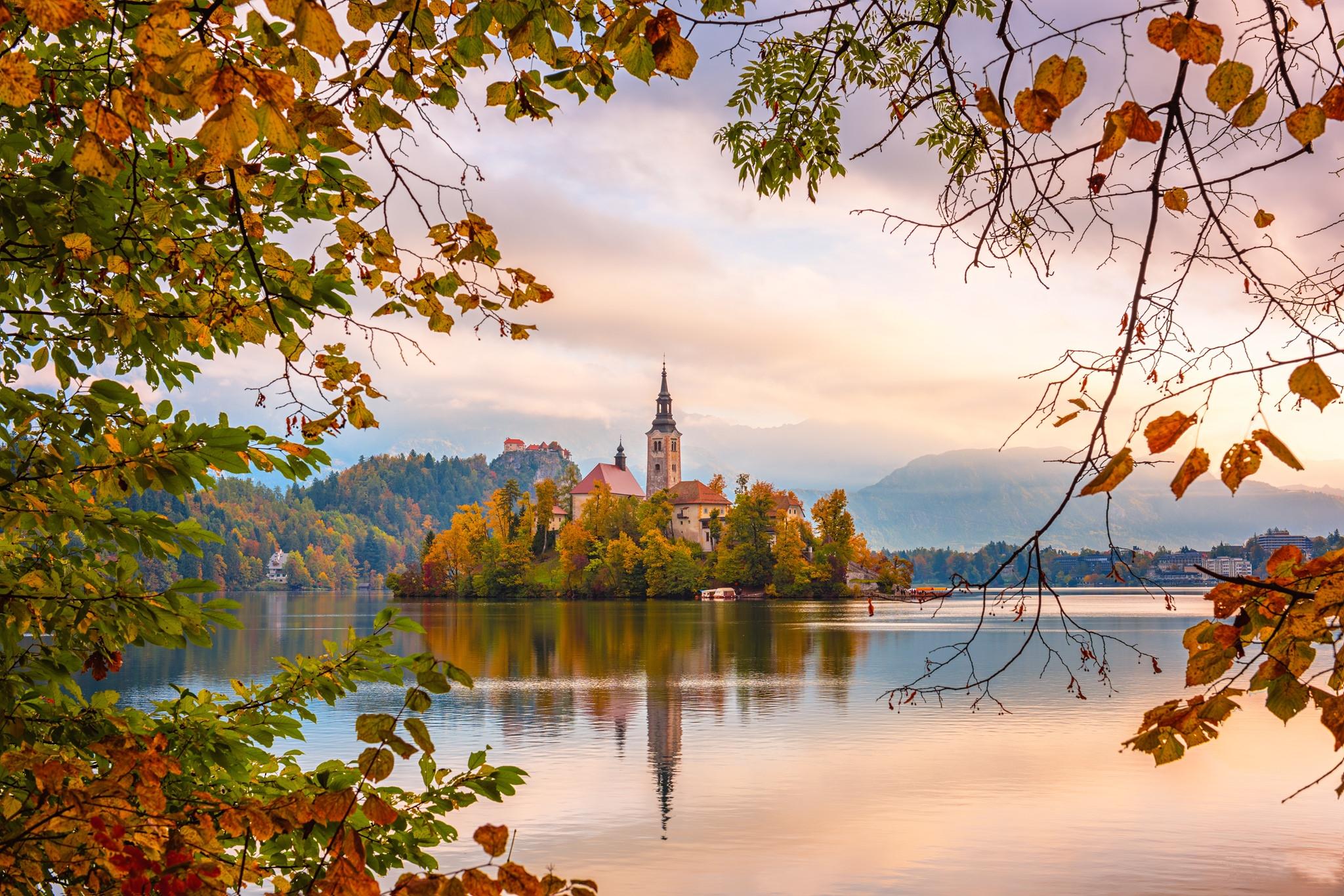 Wallpapers Slovenia landscapes Lake Bled on the desktop