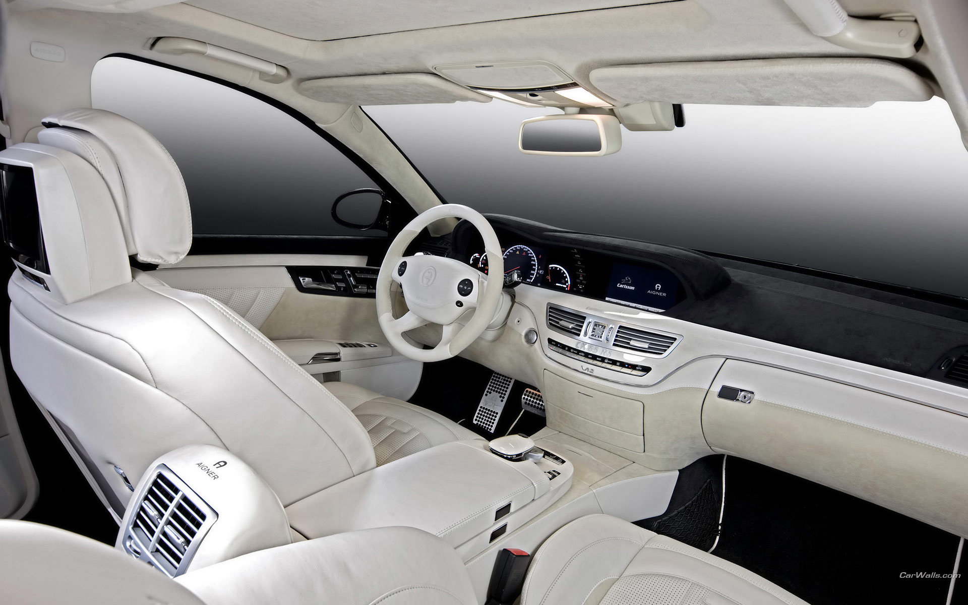 Wallpapers car interior white on the desktop