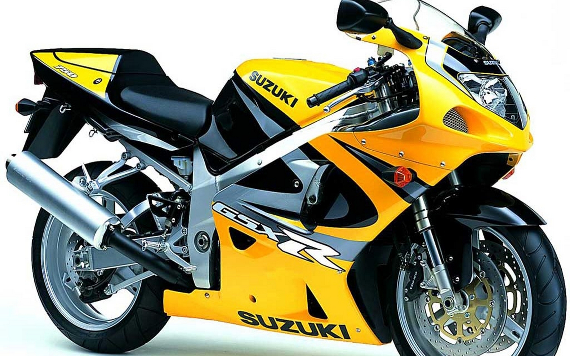 Wallpapers Suzuki sportbike yellow on the desktop