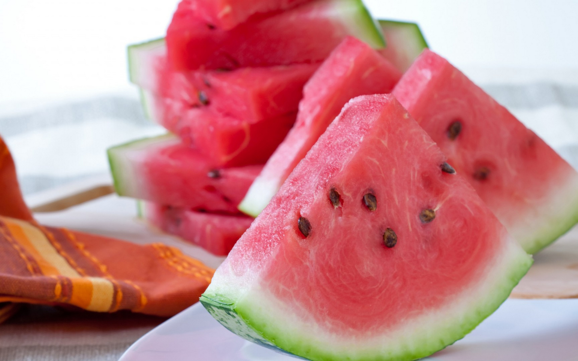Wallpapers berry watermelon slices on the desktop