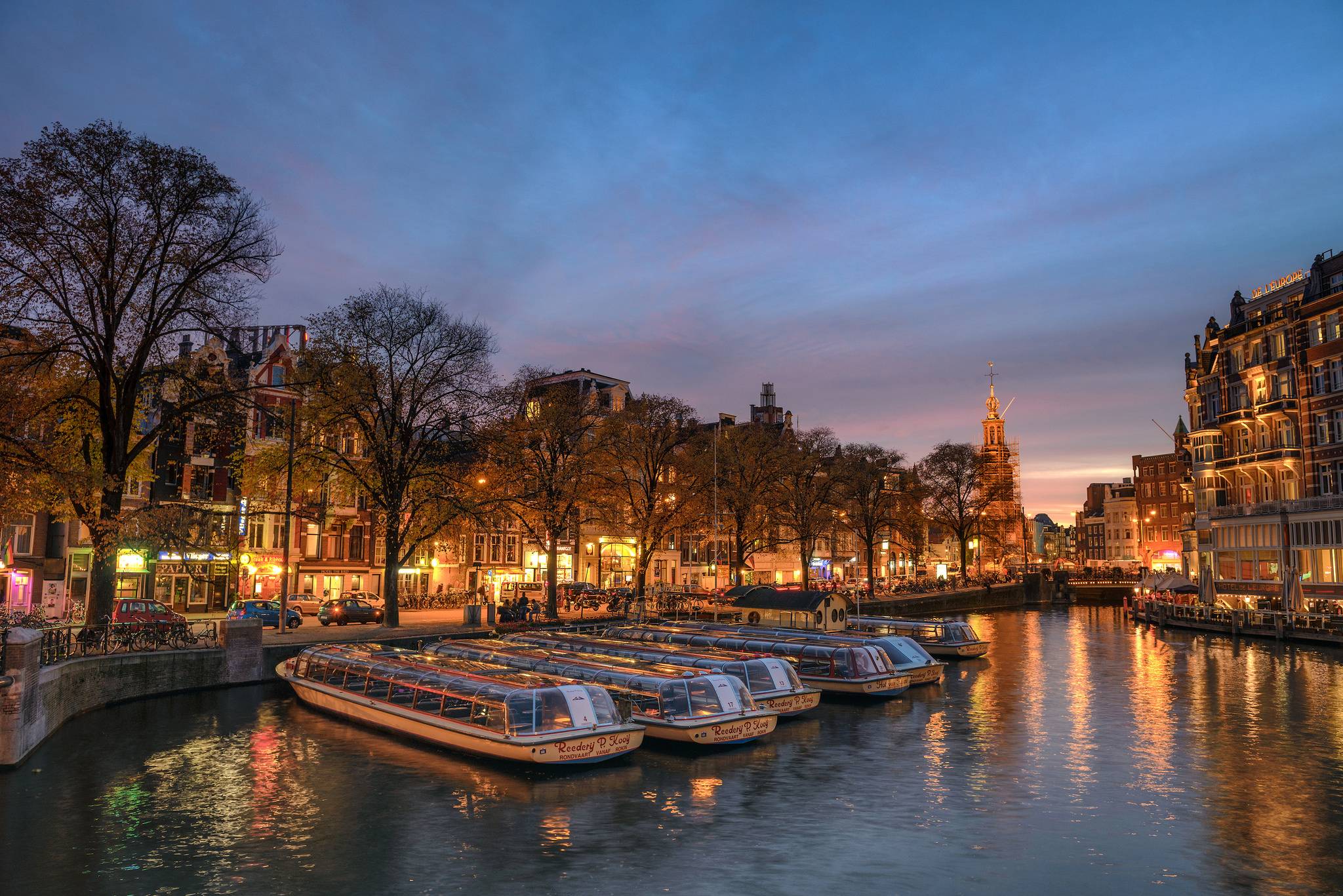 Обои панорама столица и самый большой город Нидерландов Амстердам на рабочий стол