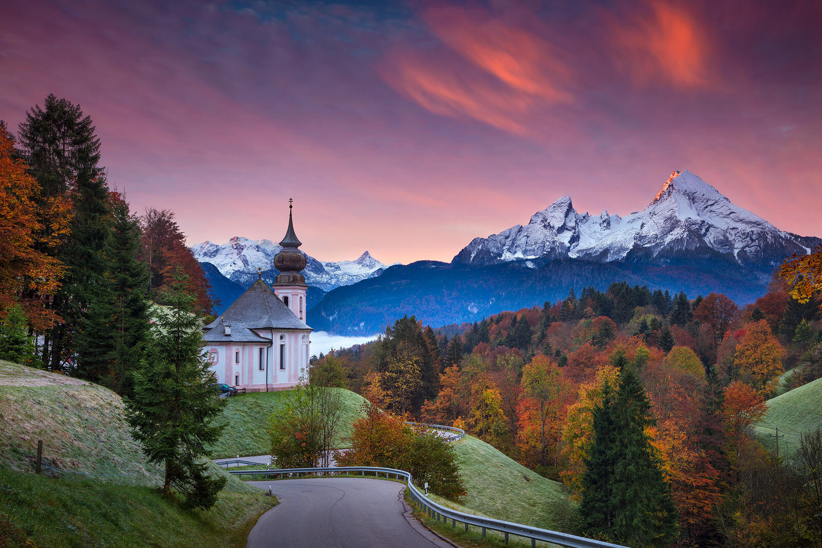 Wallpapers Maria Gern Church Germany autumn on the desktop