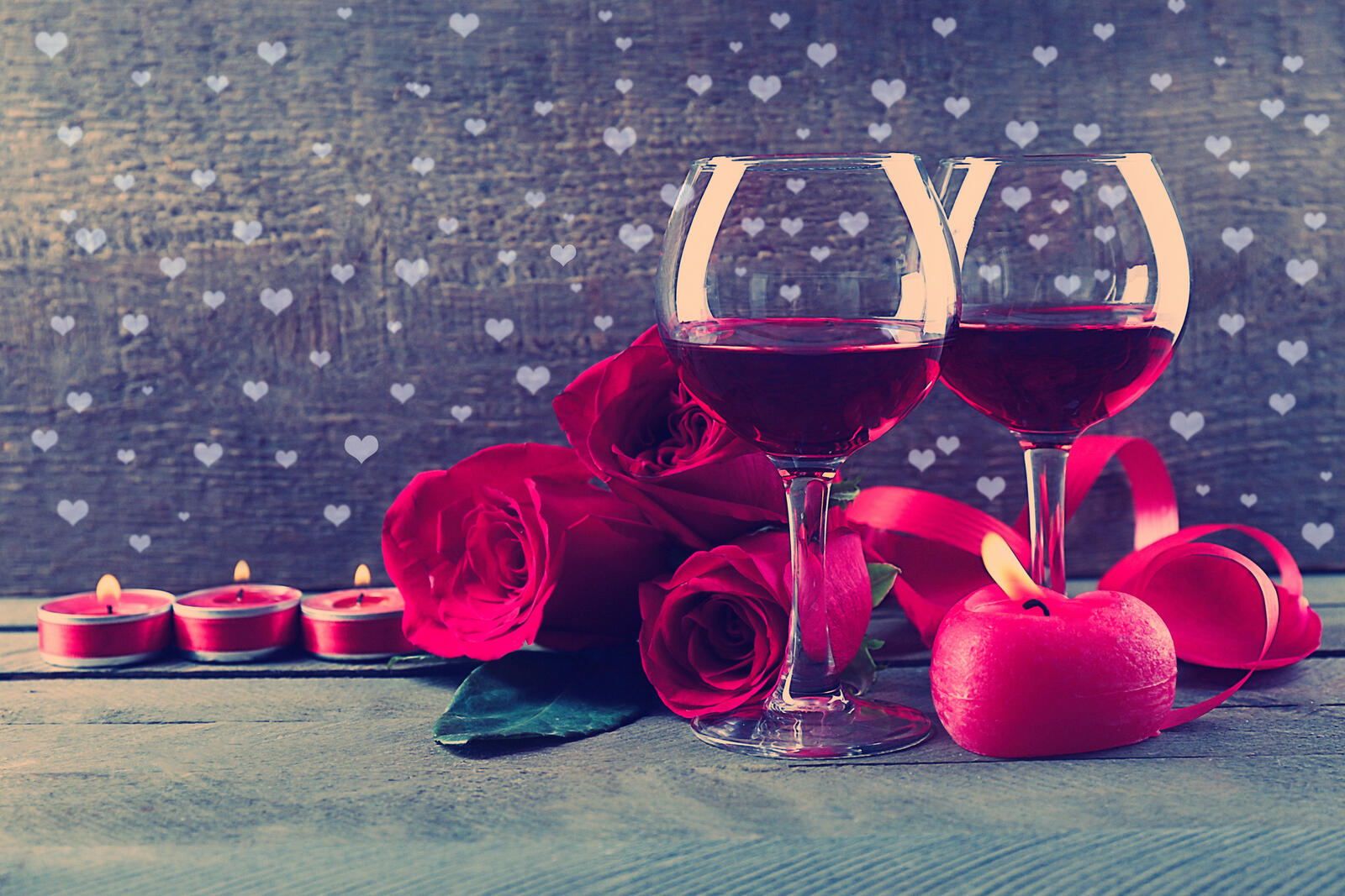 Wallpapers Romance Valentines Day Glasses on the desktop
