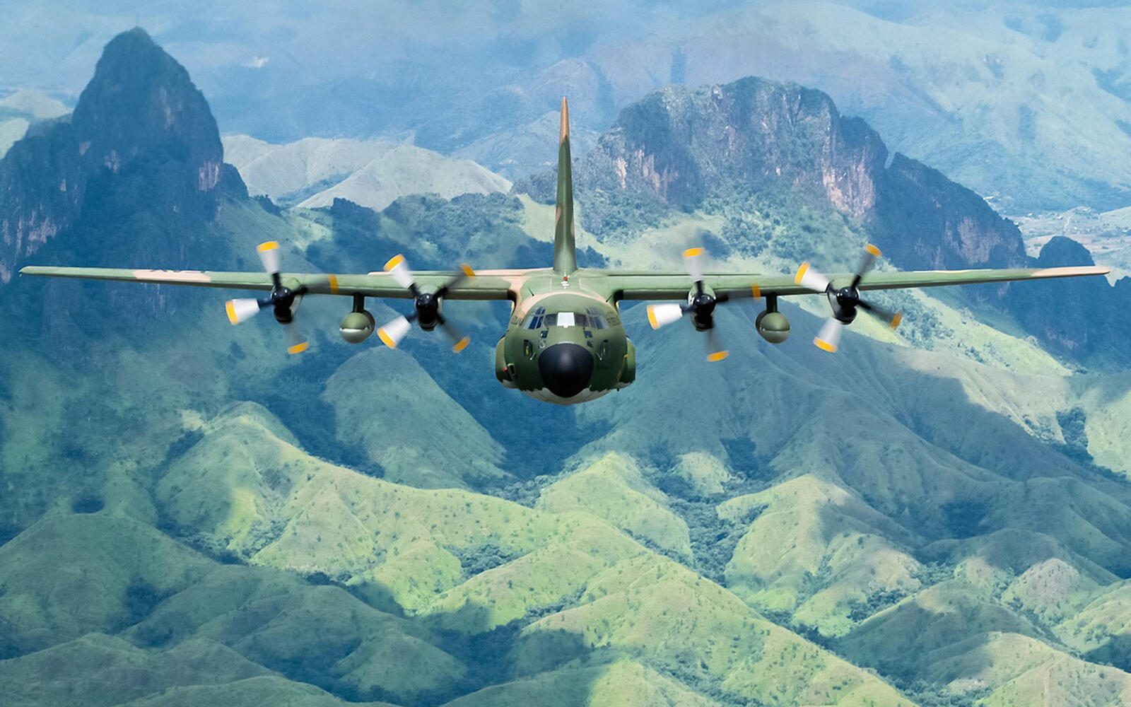 Wallpapers airplane military transport flight on the desktop