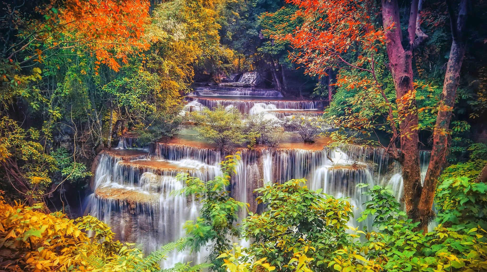 Осень краски осени водопад загрузить