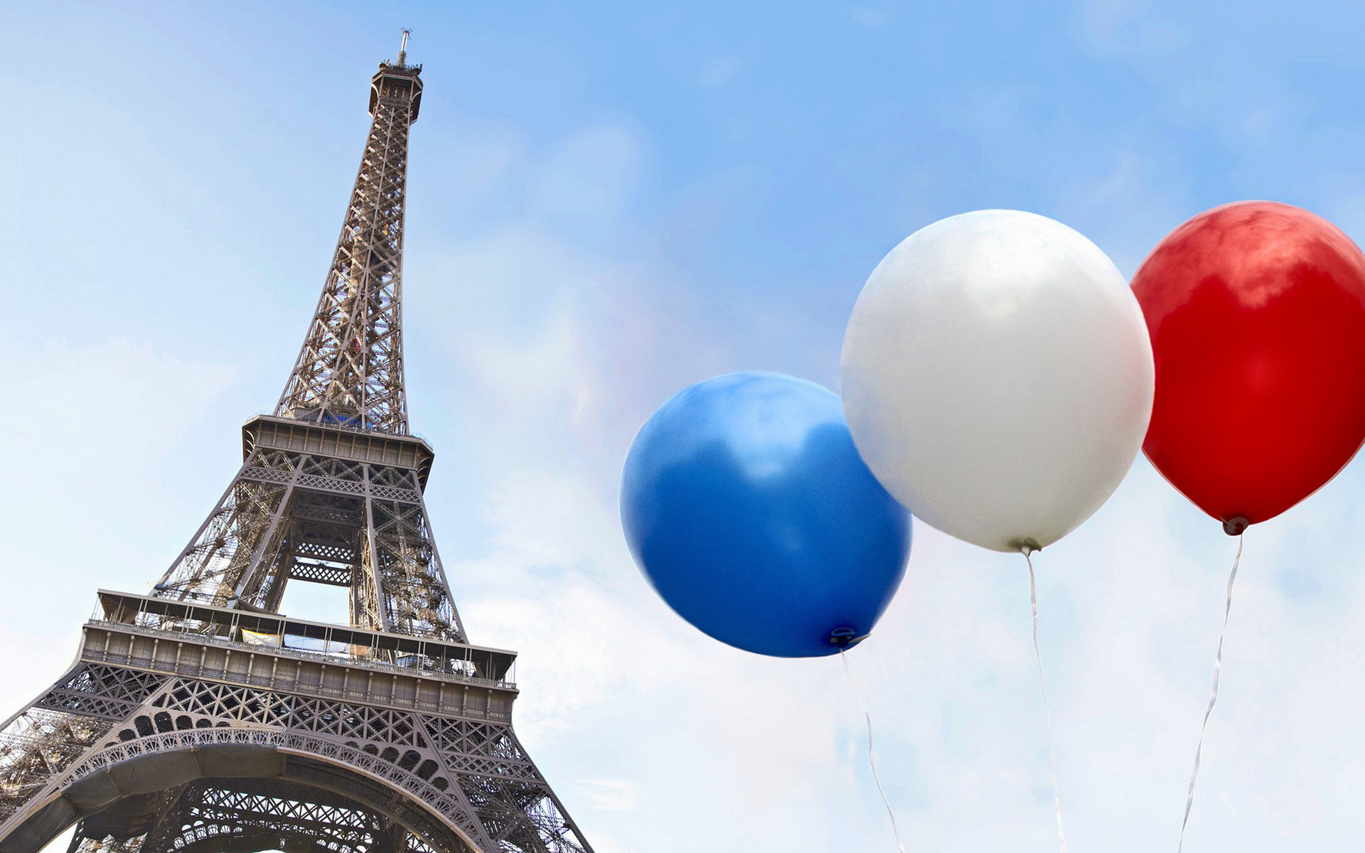 Обои шарики флаг Франция Париж на рабочий стол