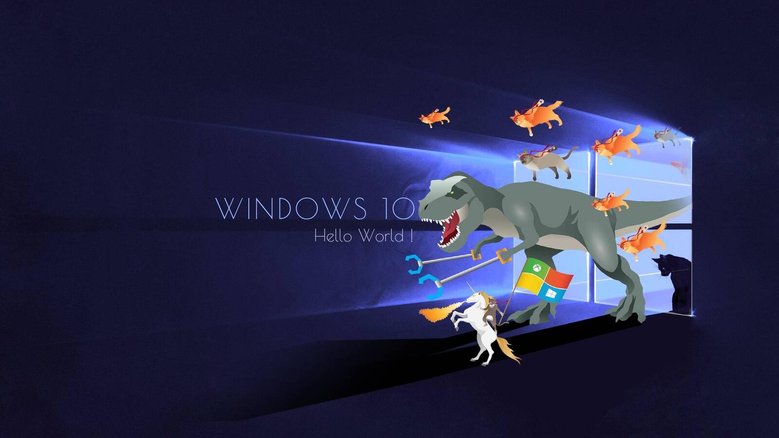 Бесплатное фото Windows 10 Hello World