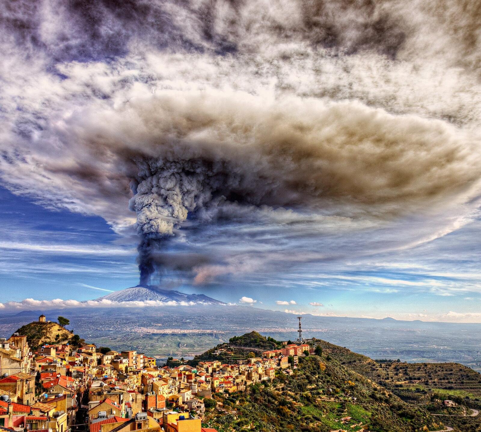 Обои Centurupe вулкан Этна Италия на рабочий стол