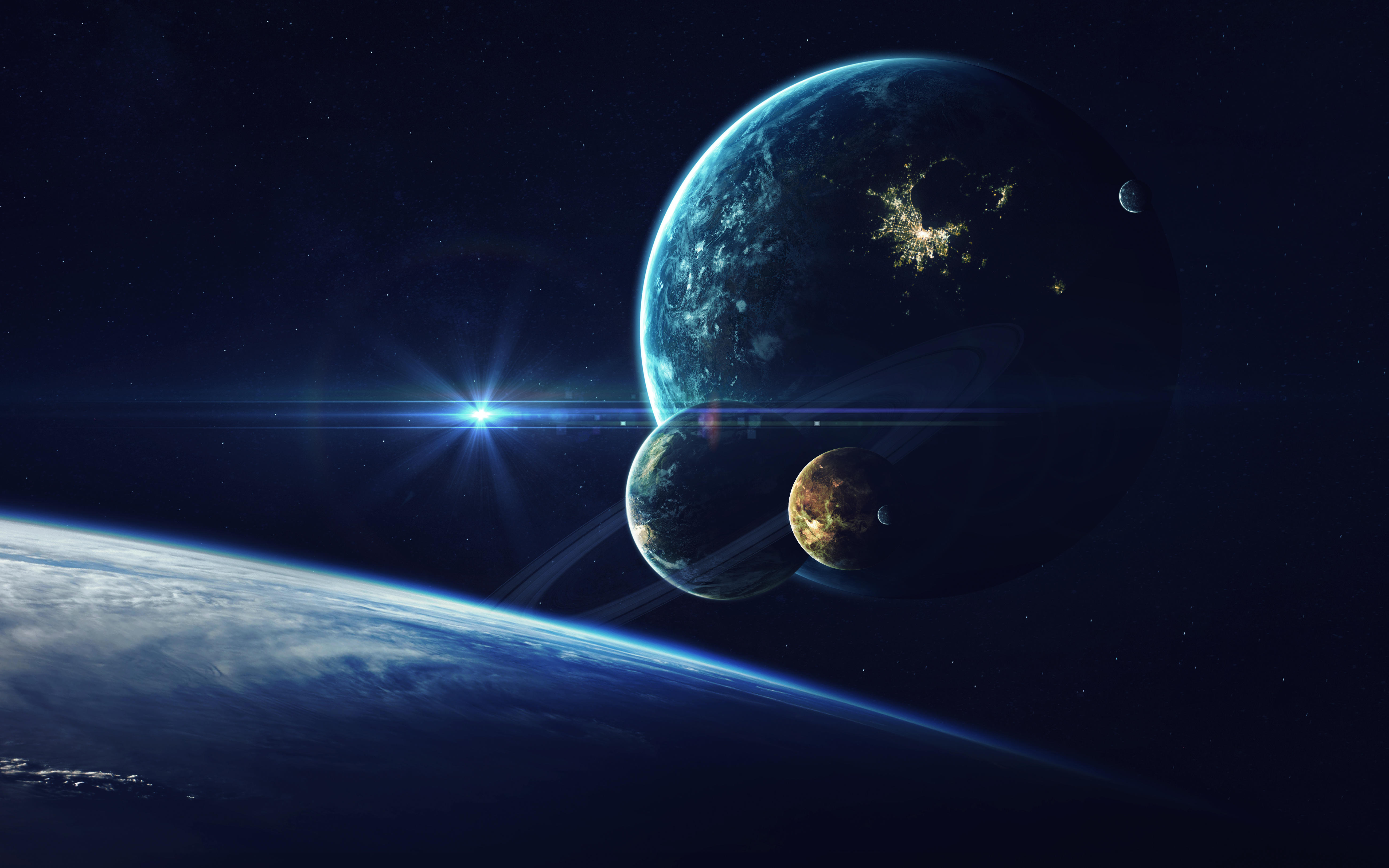 Бесплатное фото Обои планеты, космос на рабочий стол высокого качества
