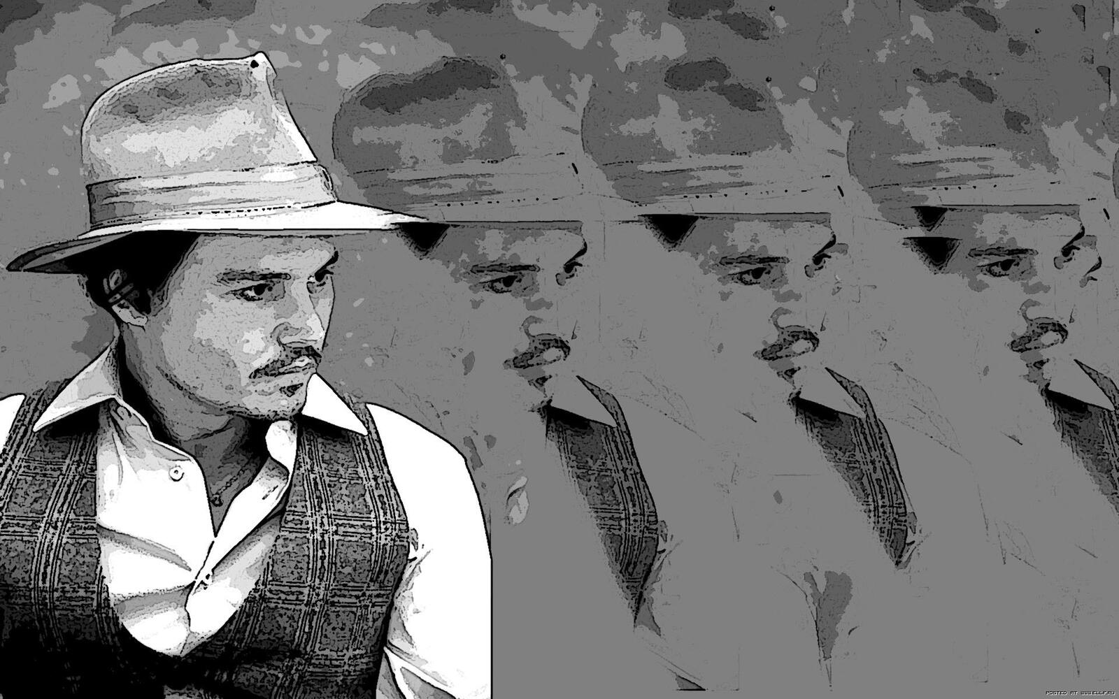 Wallpapers Johnny Depp actor hat on the desktop