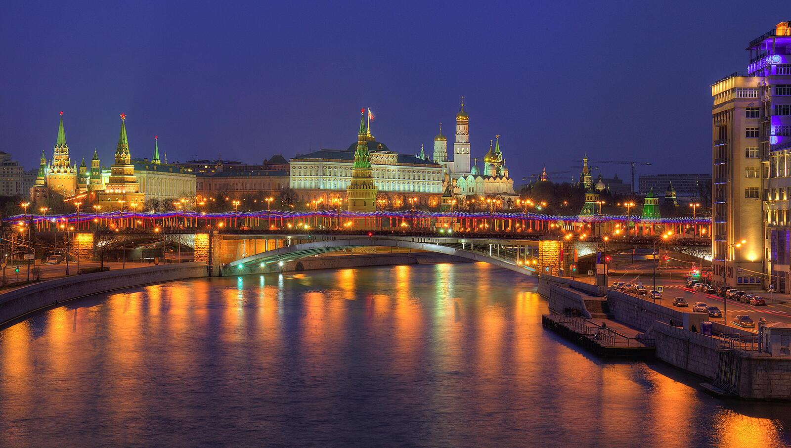 Wallpapers Moscow The Kremlin Moscow river on the desktop