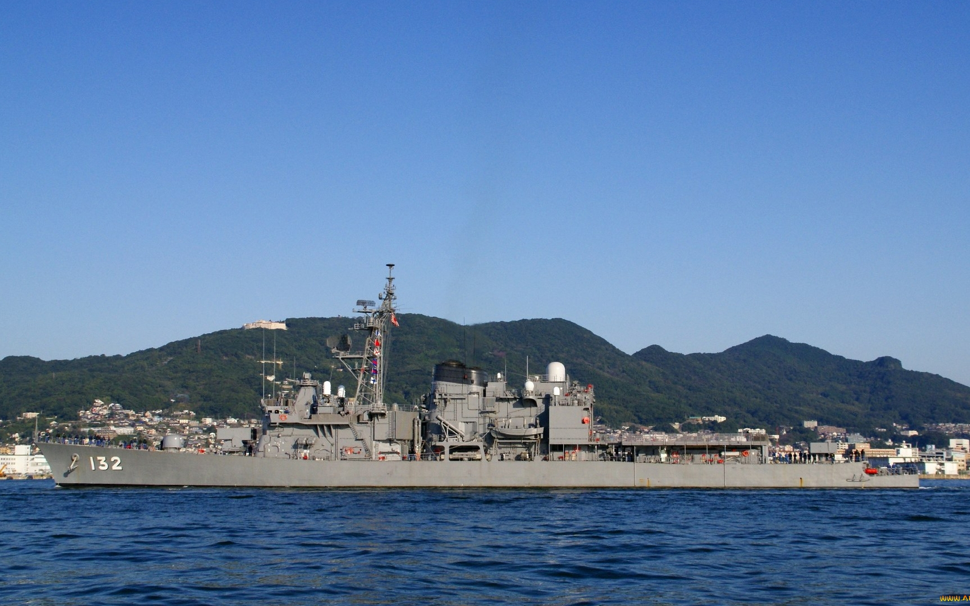 Обои корабль военный палуба вооружение на рабочий стол
