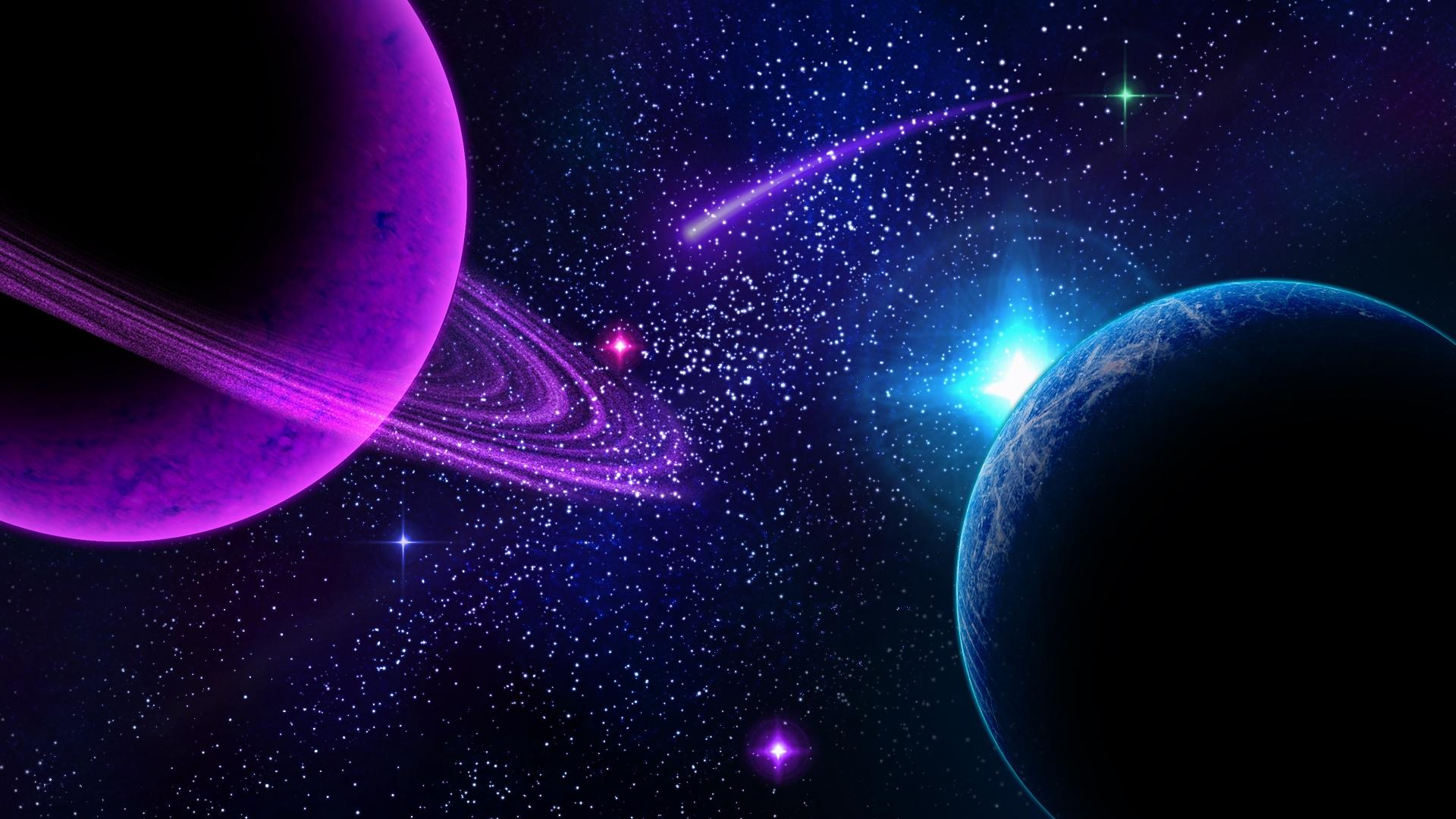 Wallpapers space Saturn planets on the desktop